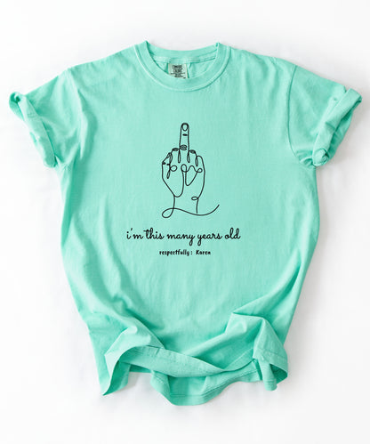 Custom Age Birthday Shirt