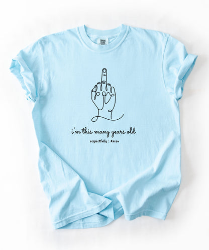 Custom Age Birthday Shirt