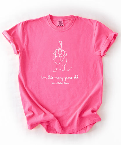 Custom Age Birthday Shirt