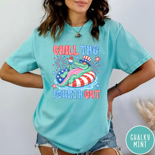 Fourth of July 'Chill the Fourth Out' Patriotic T-Shirt