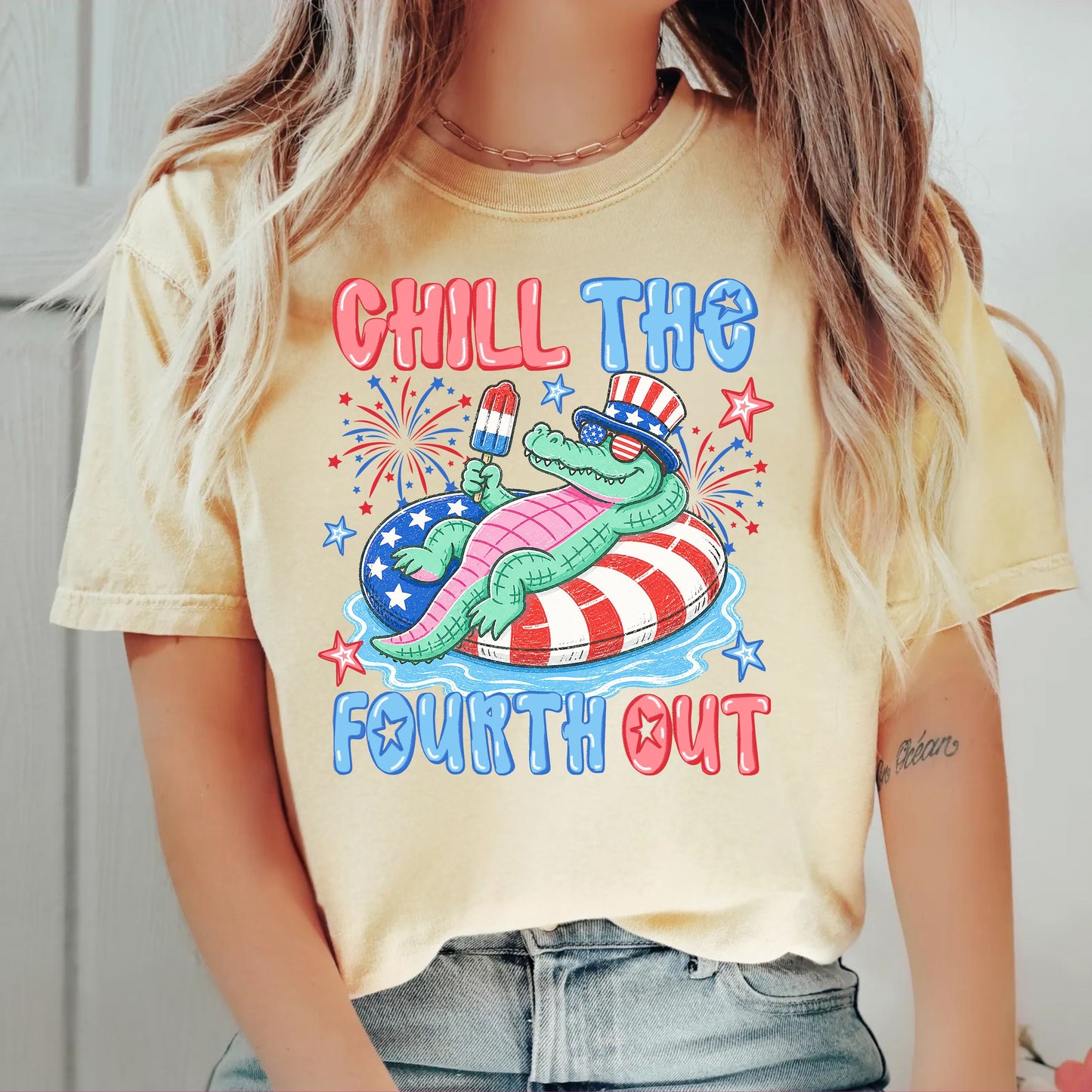 Fourth of July 'Chill the Fourth Out' Patriotic T-Shirt