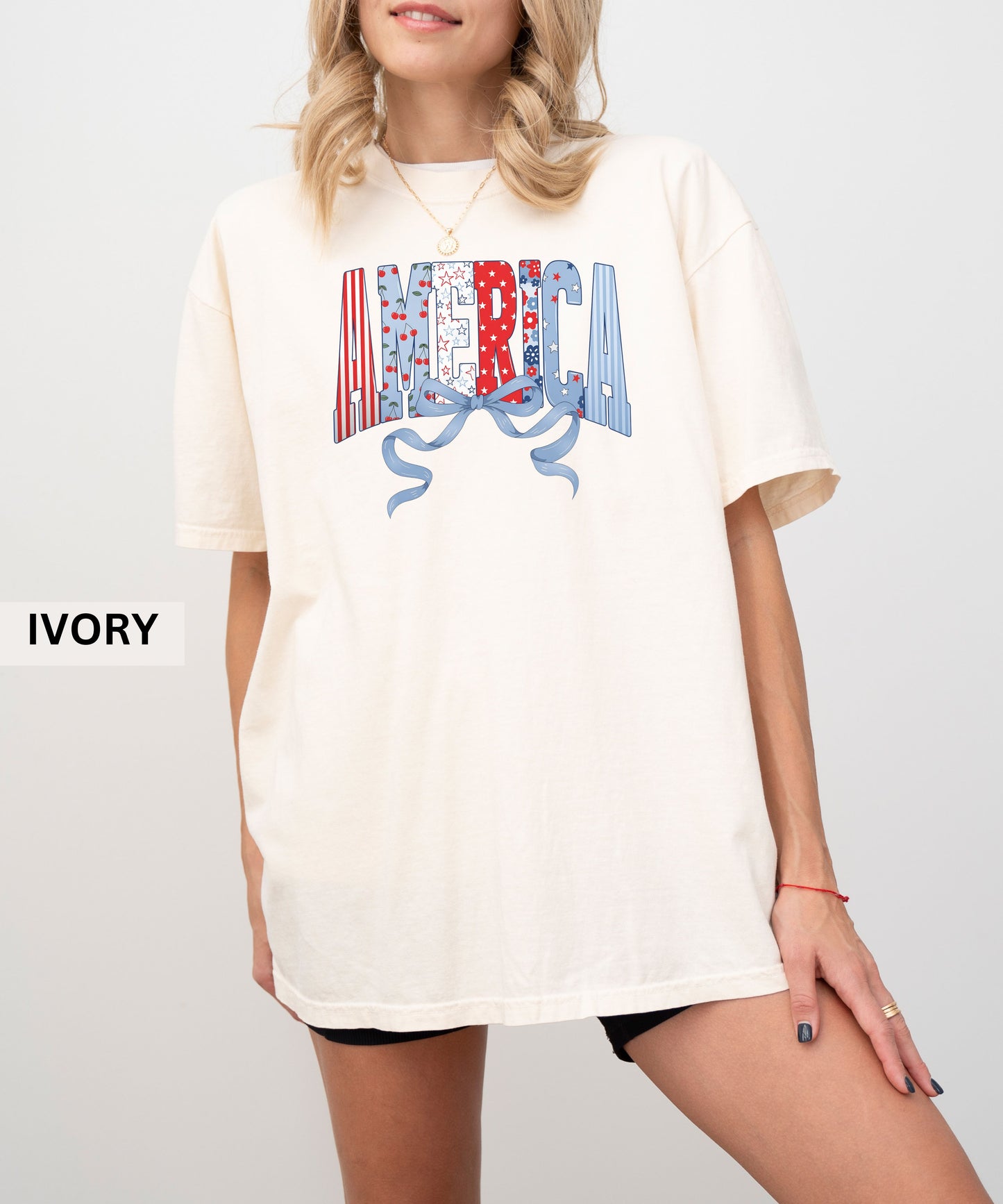 America Comfort Colors 1717 T-Shirt in ivory – Garment-Dyed Unisex Tee