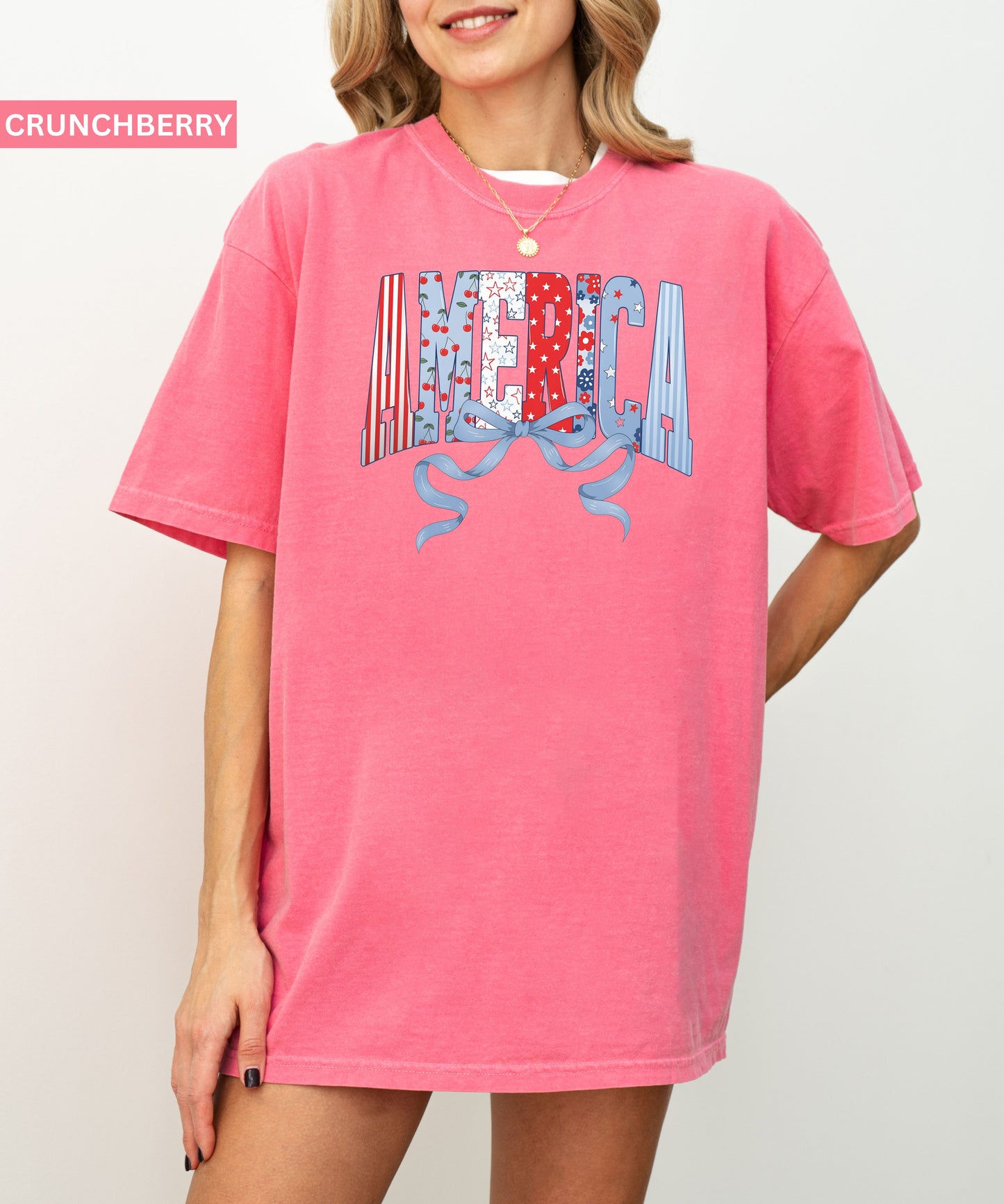 America Comfort Colors 1717 T-Shirt in crunchberry – Garment-Dyed Unisex Tee