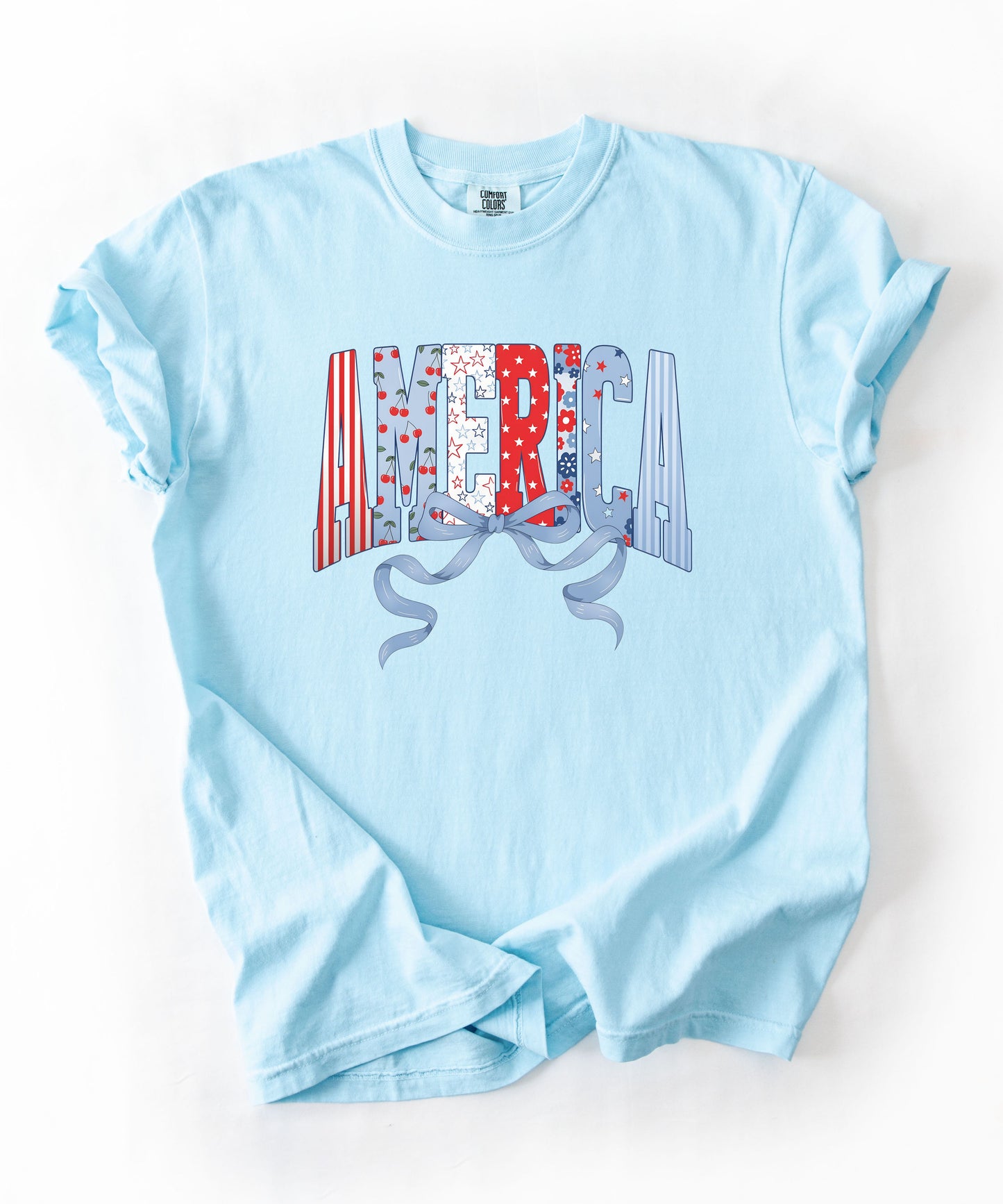 America Comfort Colors 1717 T-Shirt in chambray – Garment-Dyed Unisex Tee