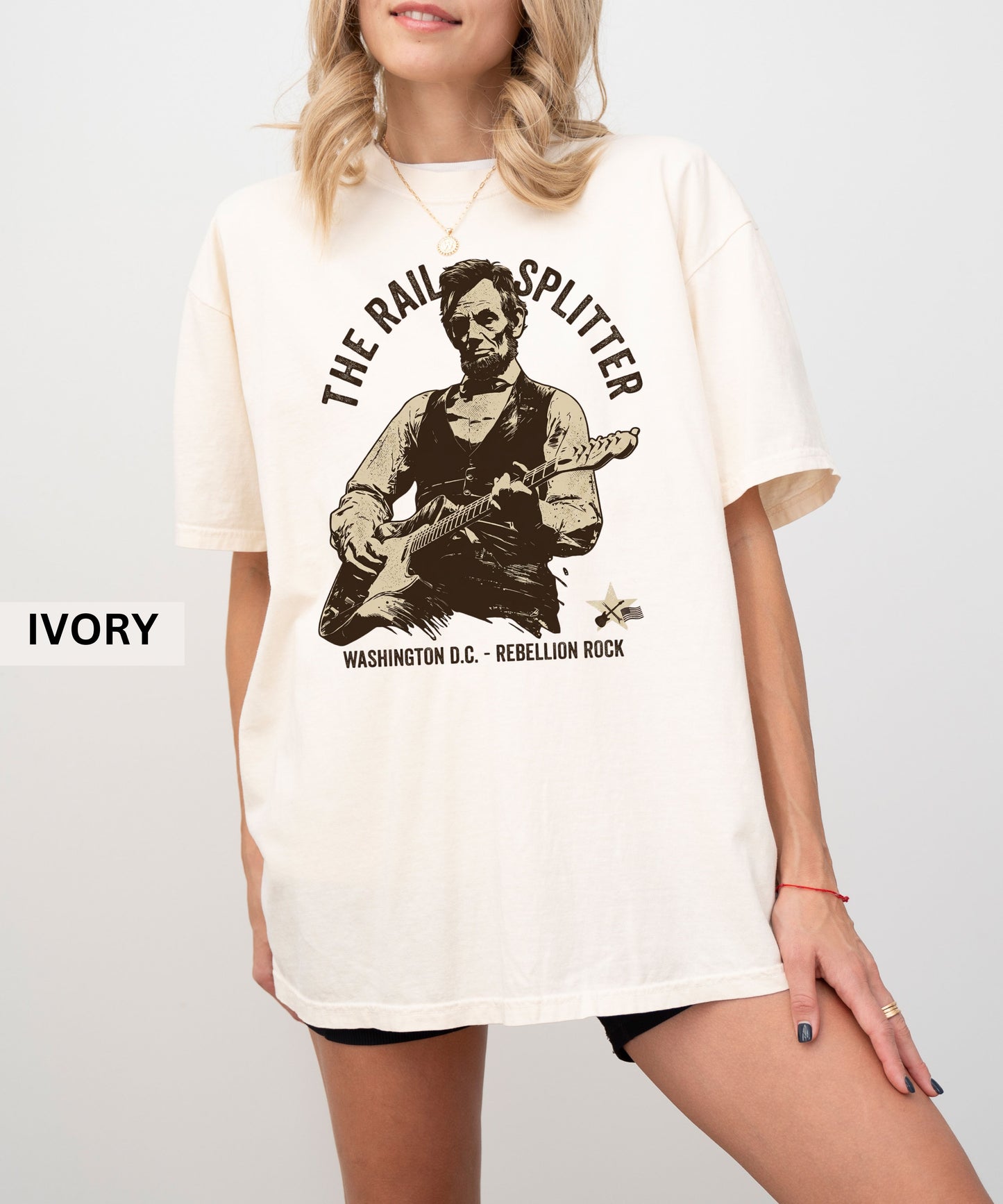 Abraham Lincoln Unisex Guitar Tee
