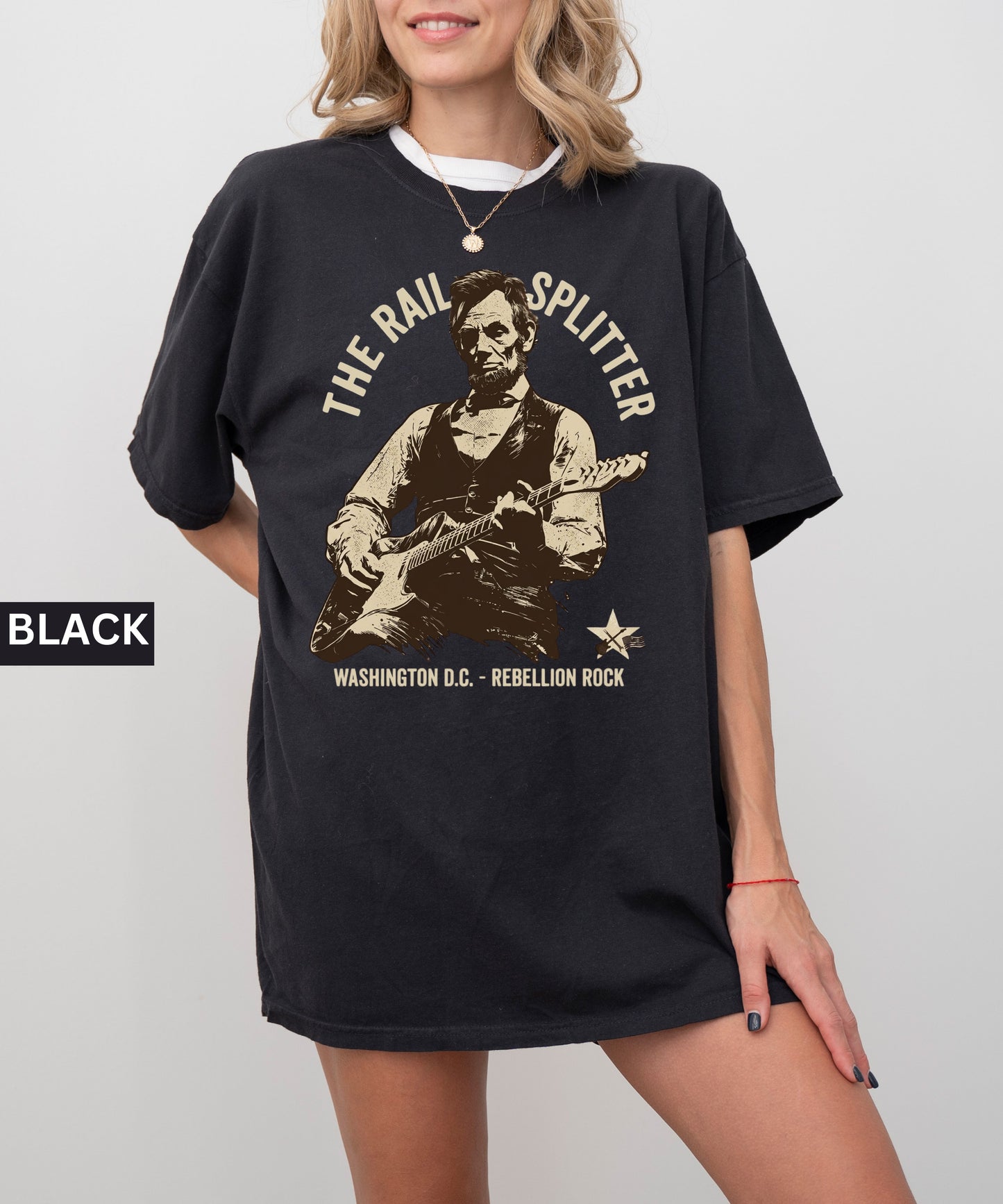 Abraham Lincoln Unisex Guitar Tee