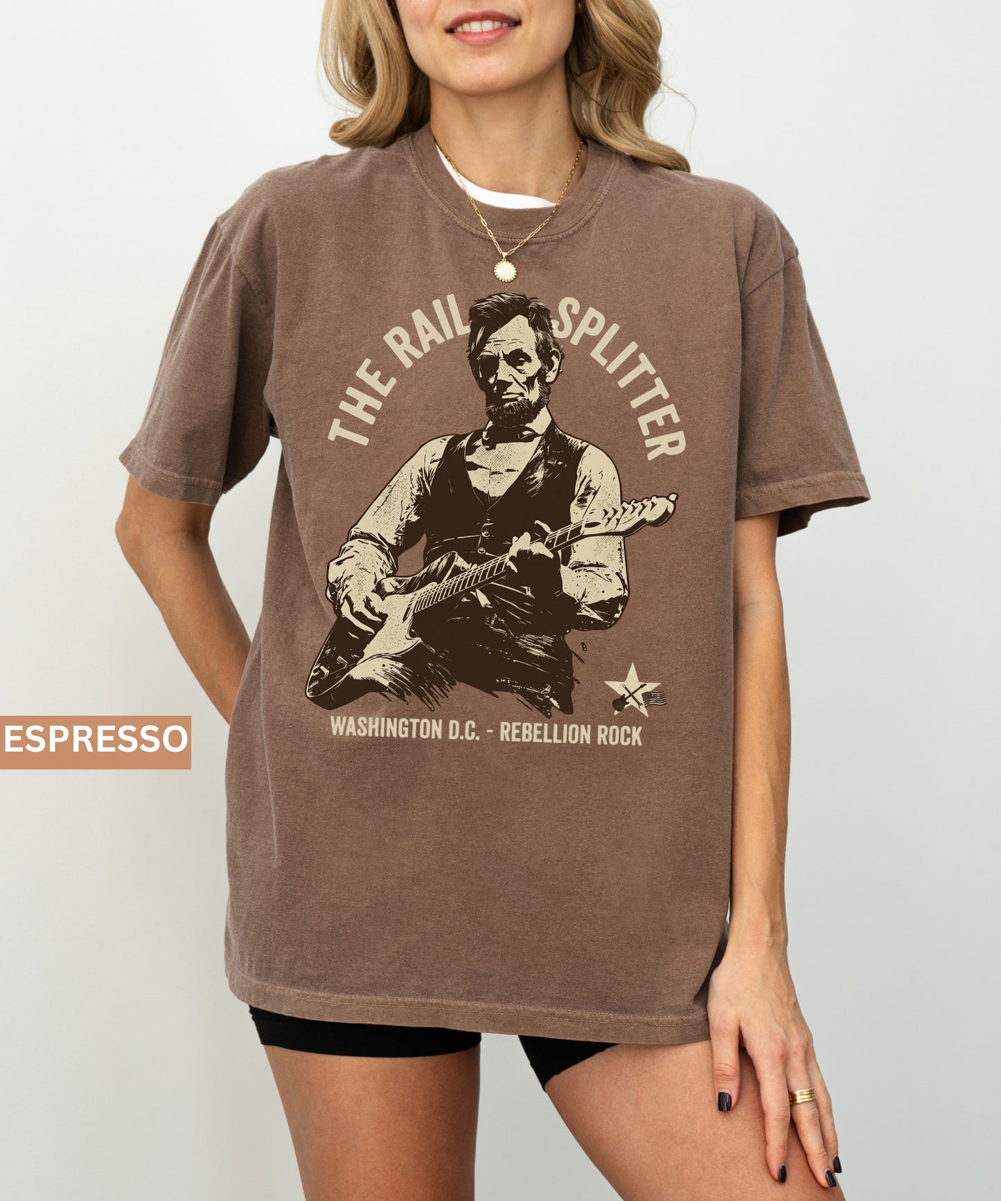 Abraham Lincoln Unisex Guitar Tee