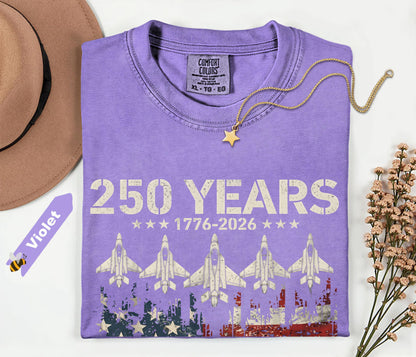 250 Years 1776–2026 American Flag shirt