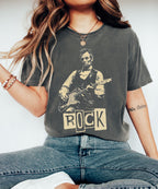 President Abraham Lincoln Rock Guitarist Vintage Tee
