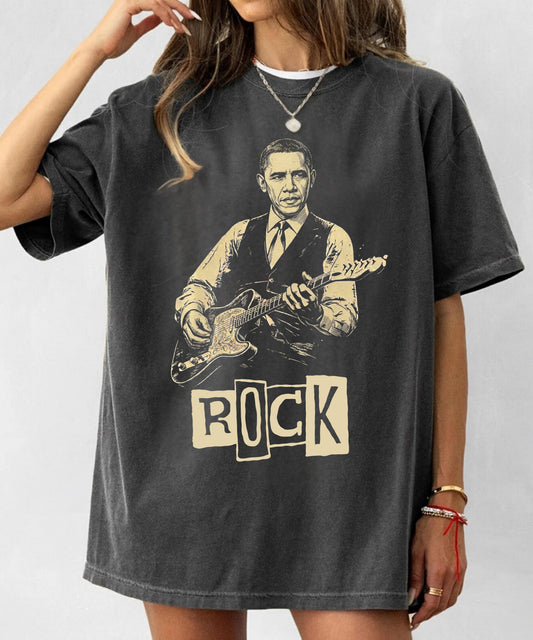 President Barack Obama  Rock Guitarist Vintage Tee