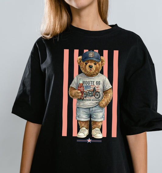 Americana Route 66 Bear T-Shirt
