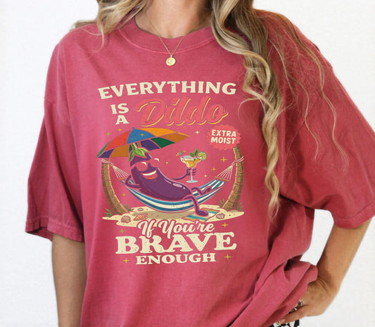 Brave Enough Beach Graphic T-Shirt