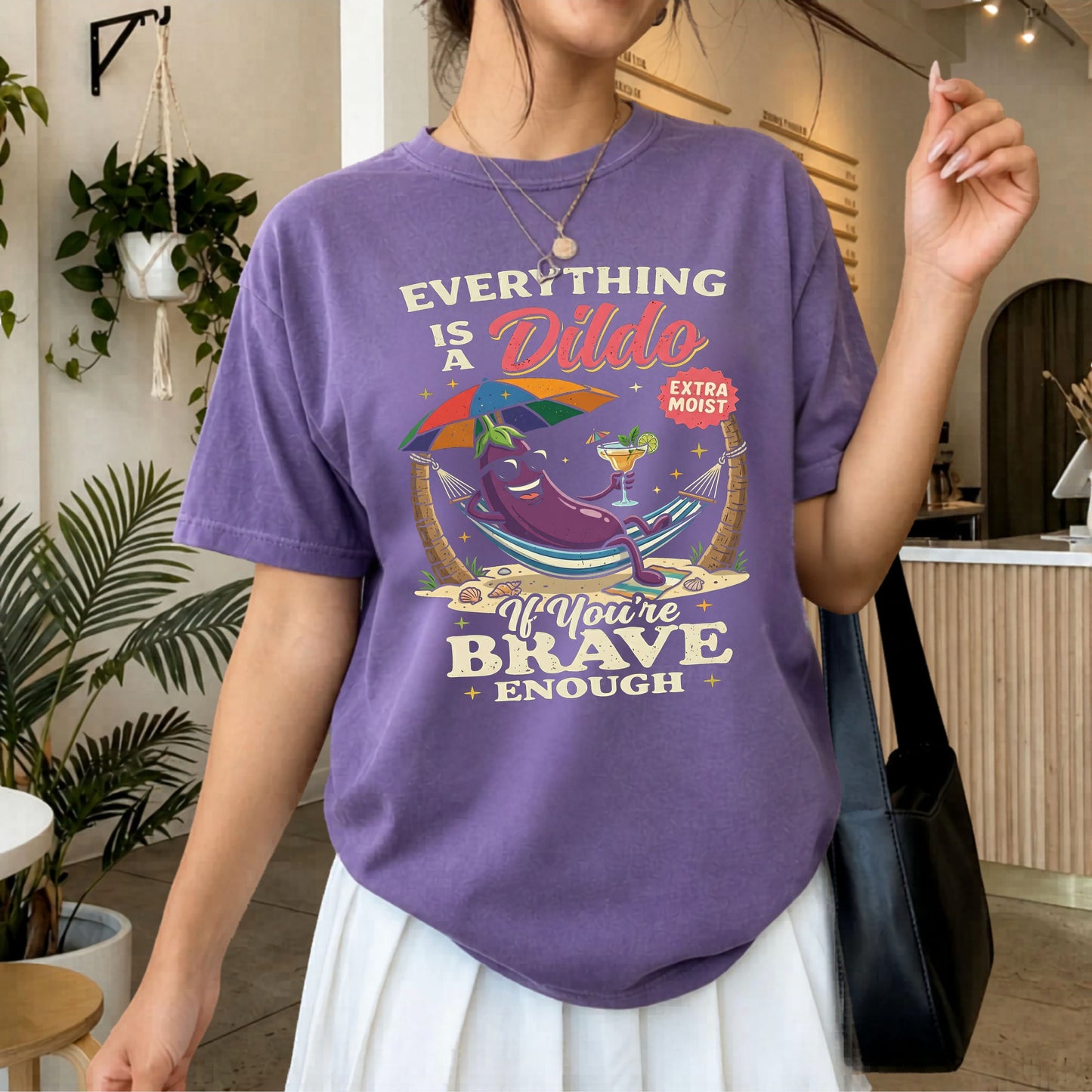 Brave Enough Beach Graphic T-Shirt