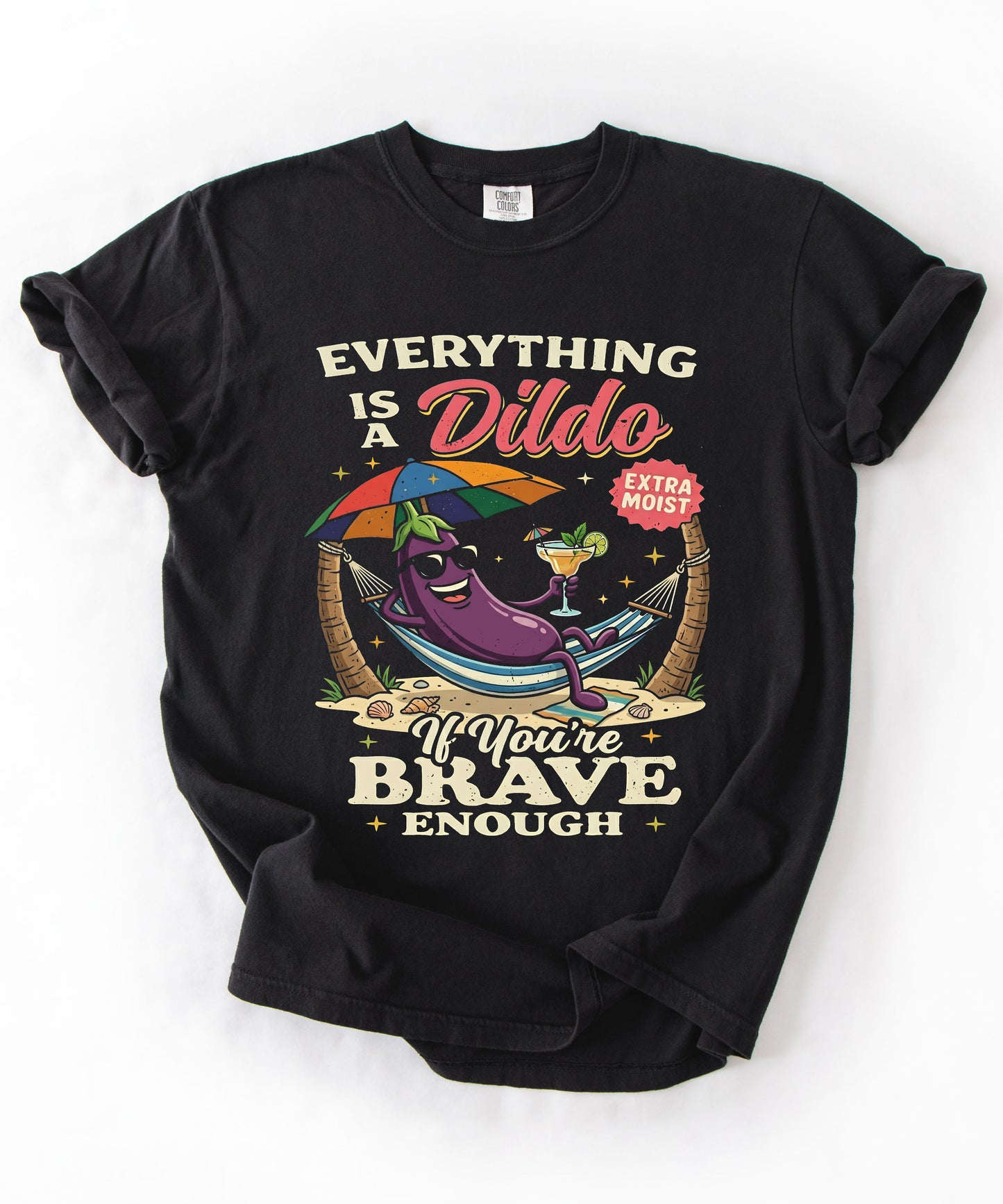 Brave Enough Beach Graphic T-Shirt