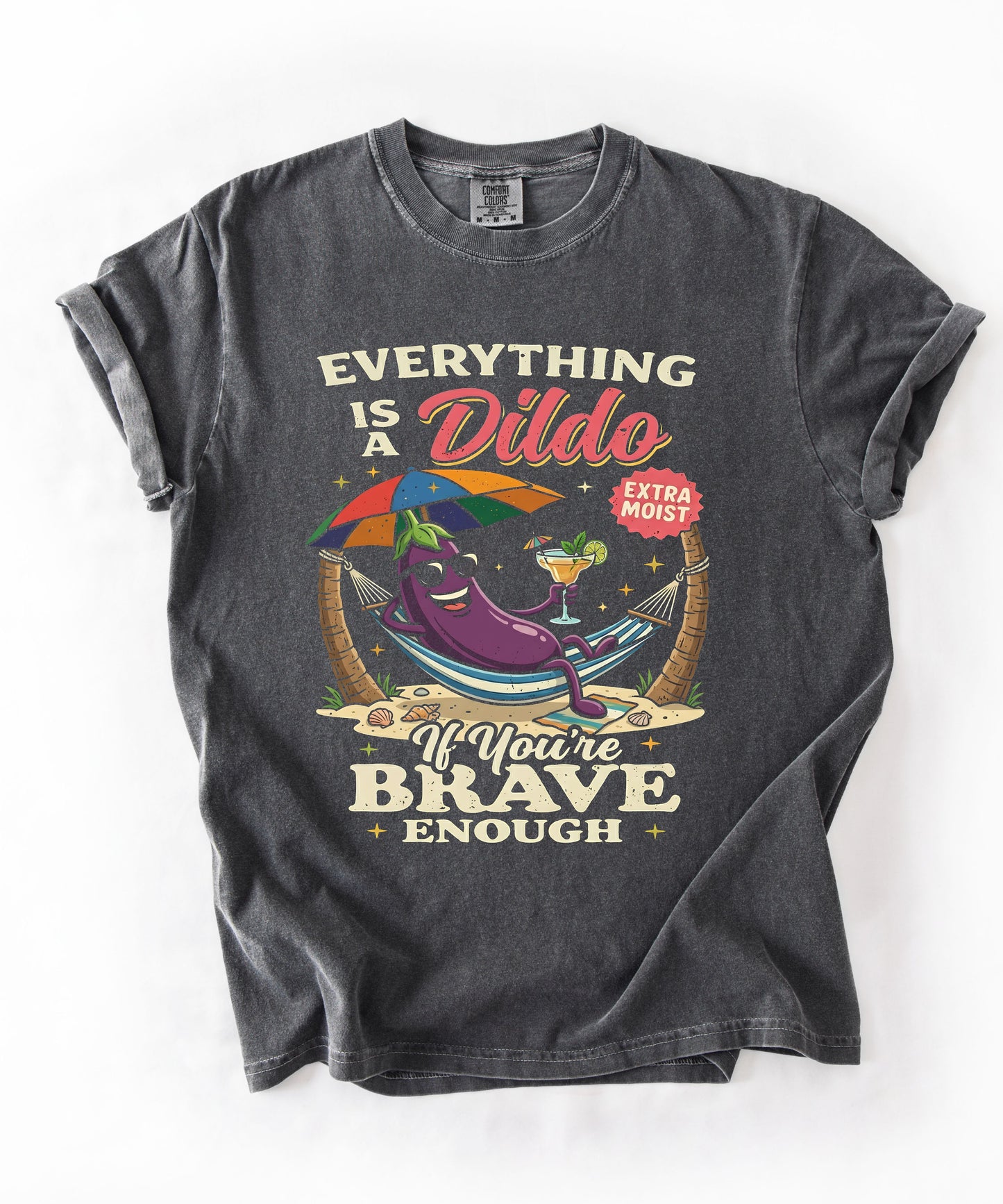 Brave Enough Beach Graphic T-Shirt