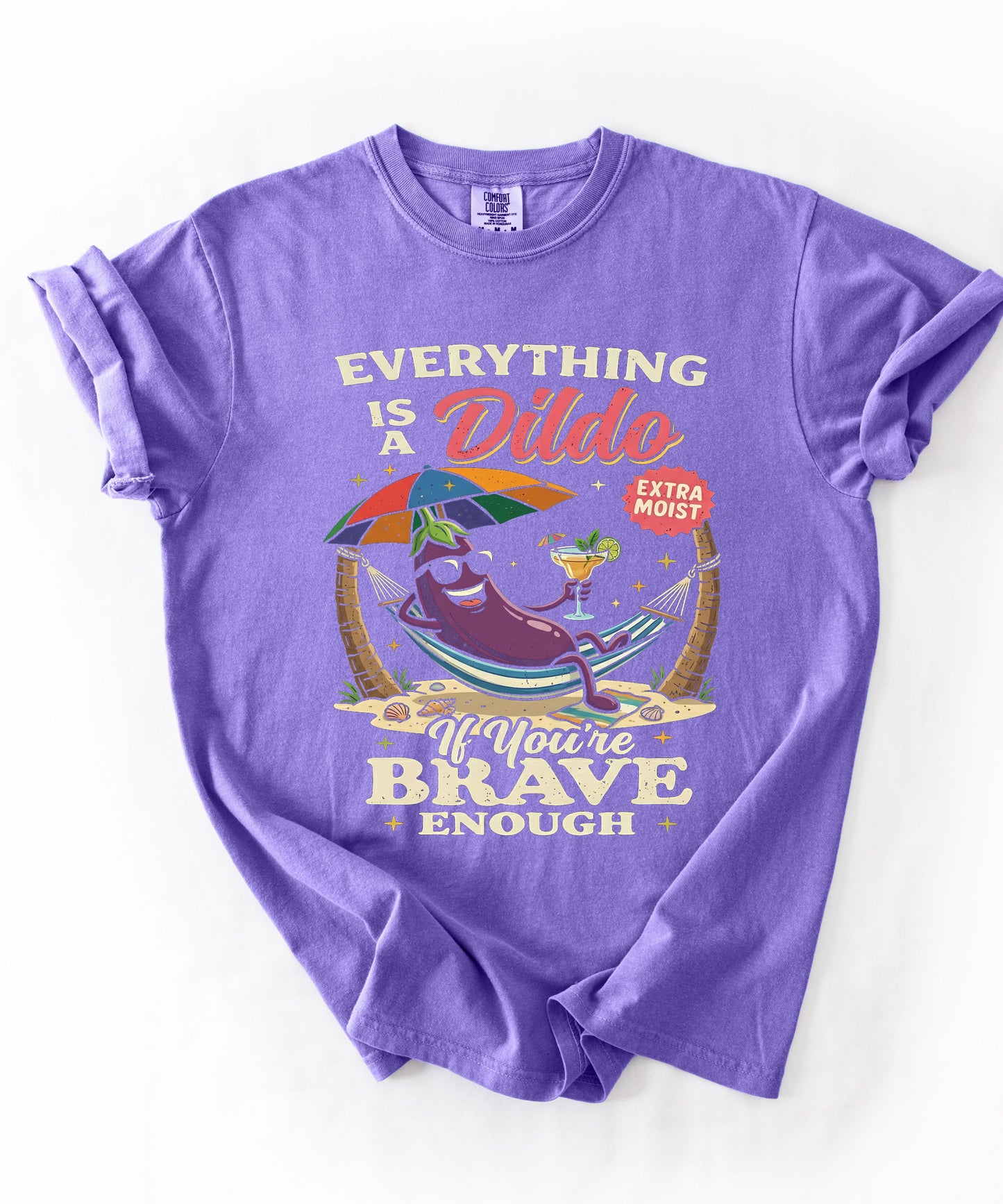 Brave Enough Beach Graphic T-Shirt