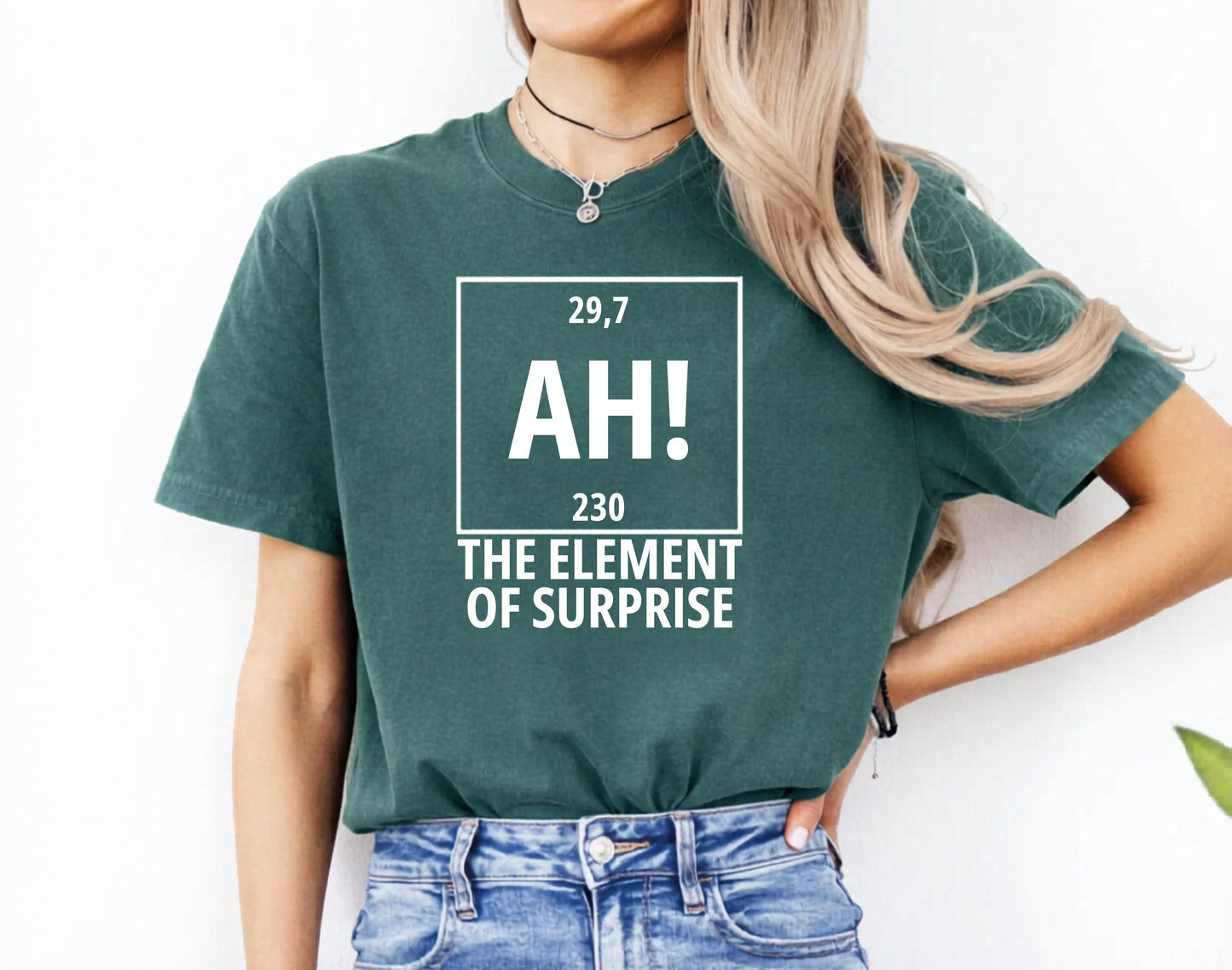 Element of Surprise T-Shirt — "AH!" Chemistry Joke Tee