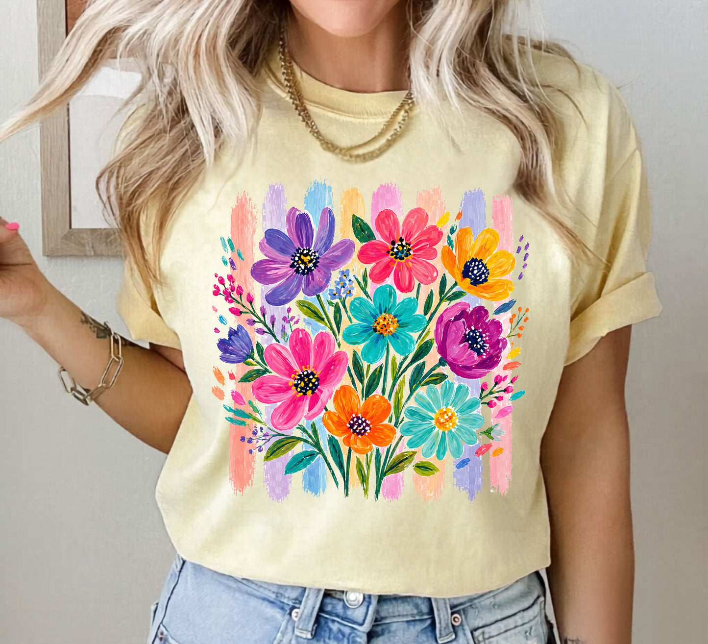 Floral Watercolor Bouquet T-Shirt