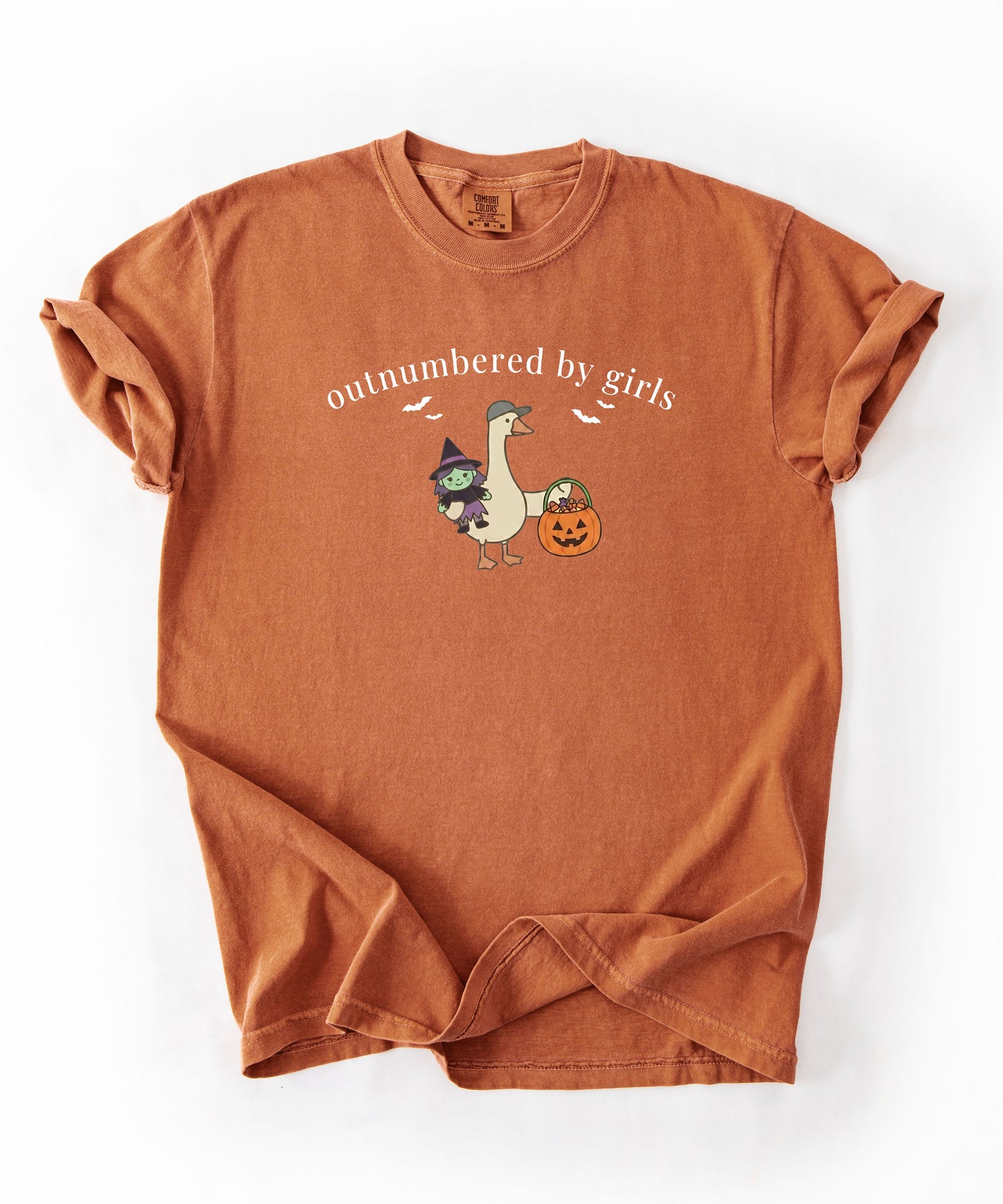 Silly Goose Outnumbered by Girls Halloween graphic tee in Yam – GodaStudio