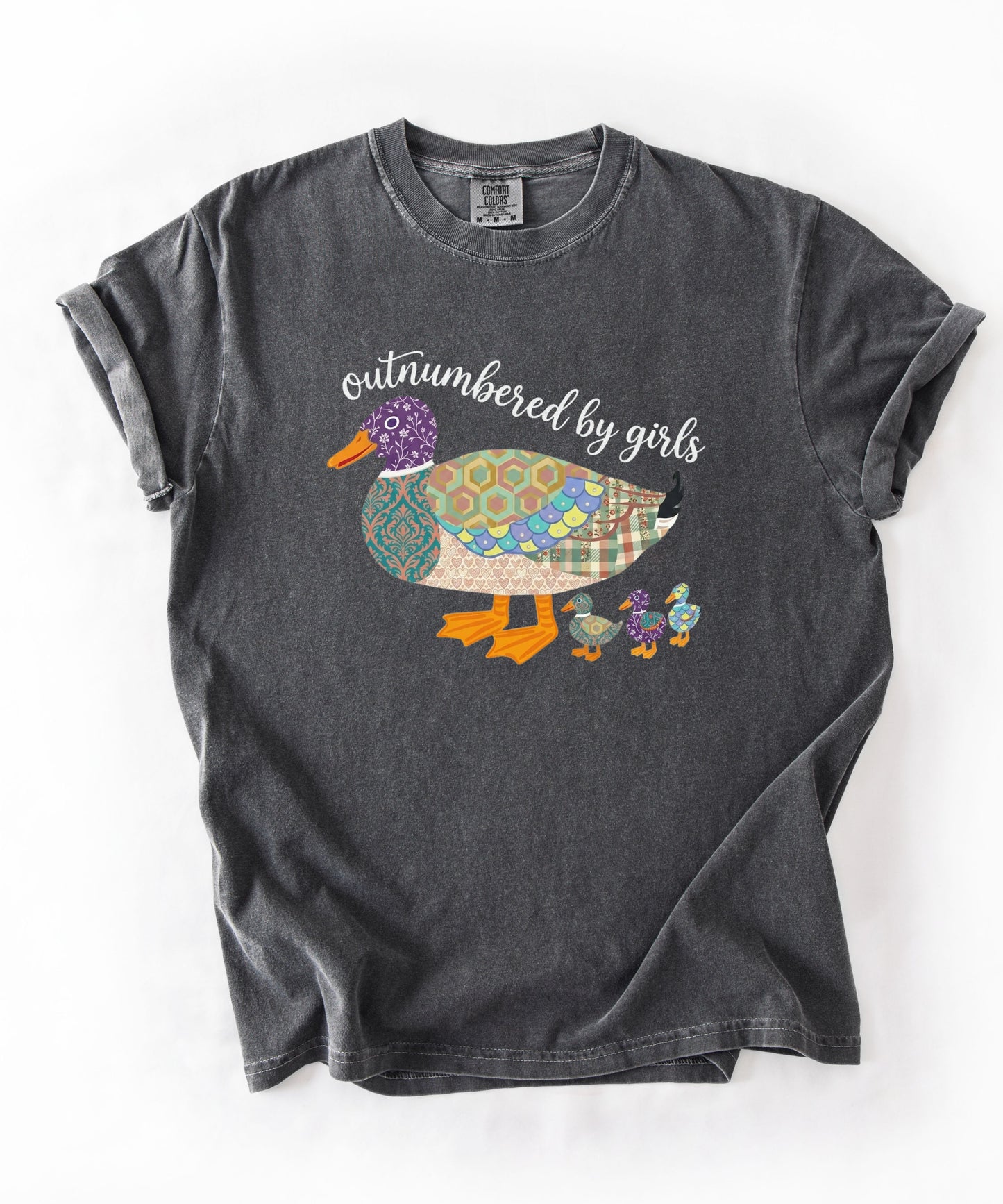 Duck Family "Outnumbered by Girls" Graphic T-Shirt – Pepper