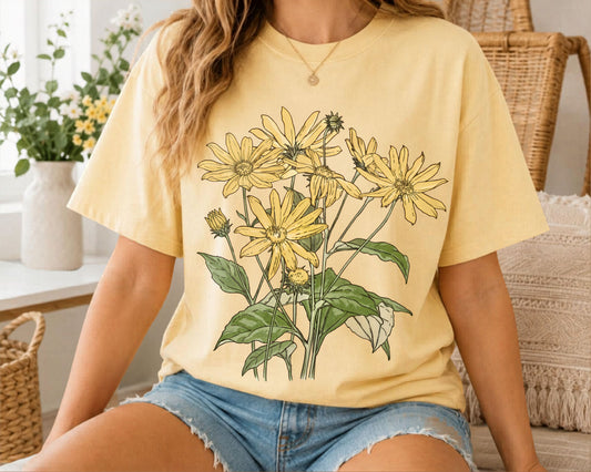 Art Nouveau Sunflower T-Shirt – Butter