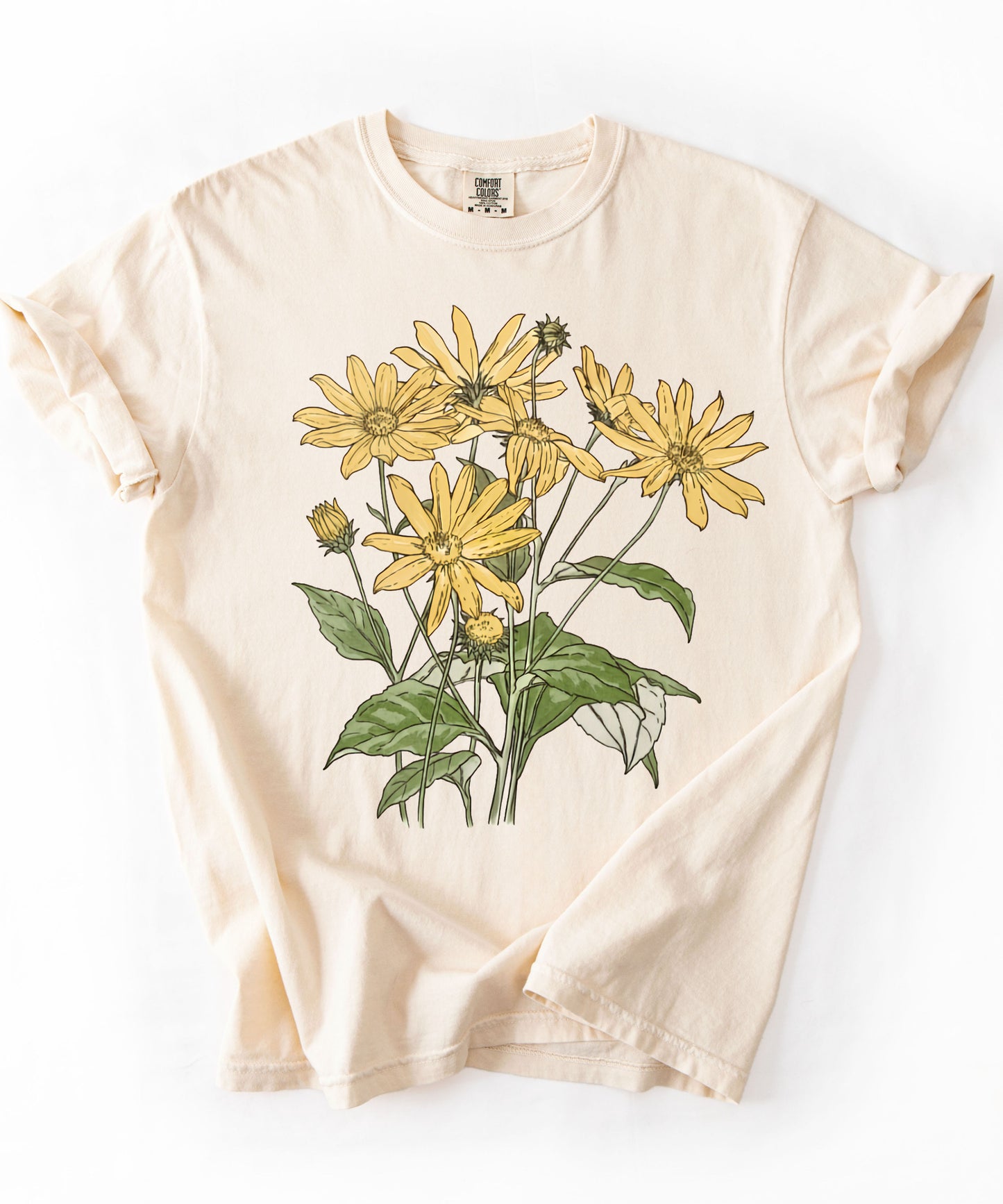 Art Nouveau Sunflower T-Shirt – IVORY