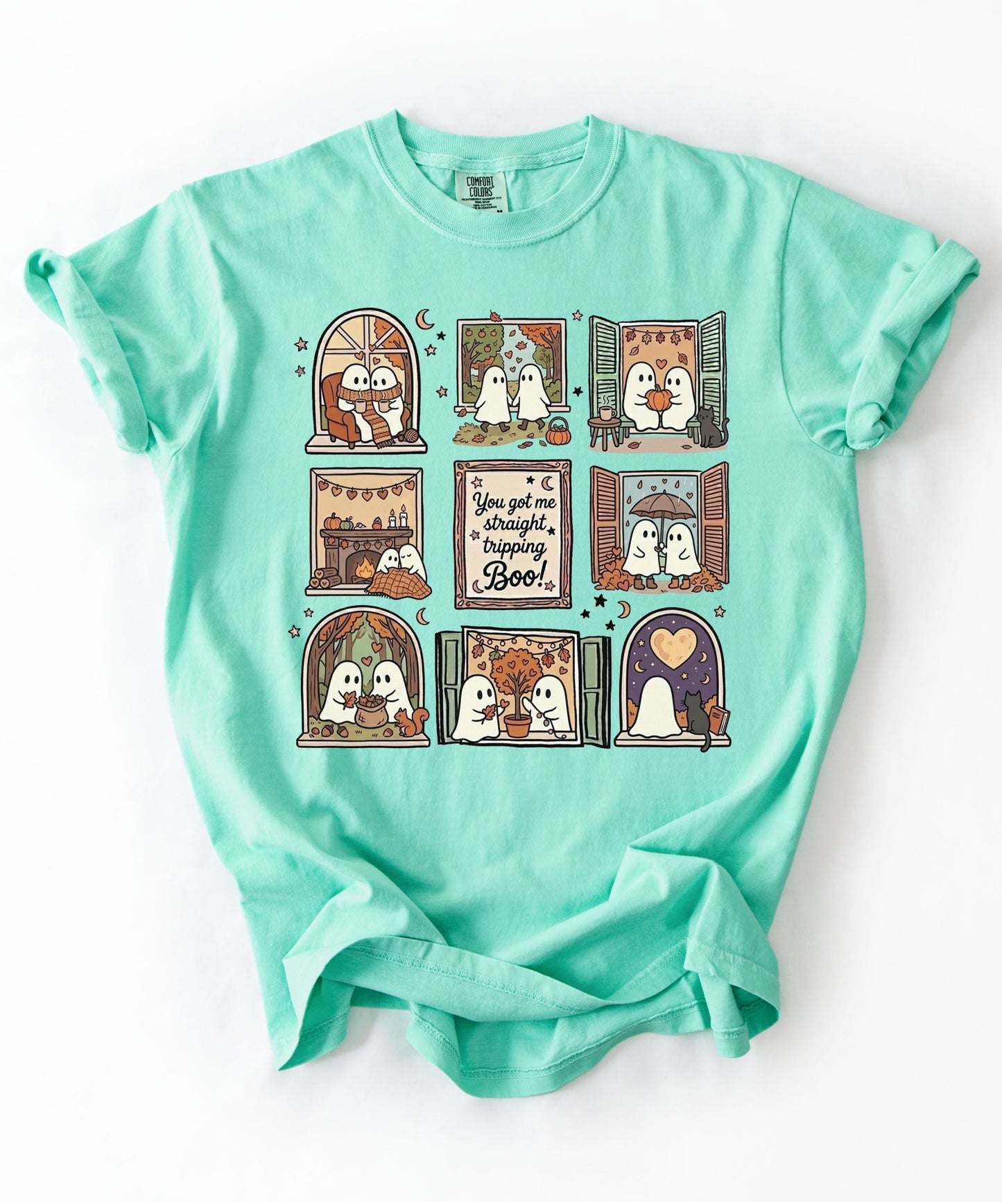 Island Reef unisex ghost graphic tee - You Got Me Straight Tripping Boo print