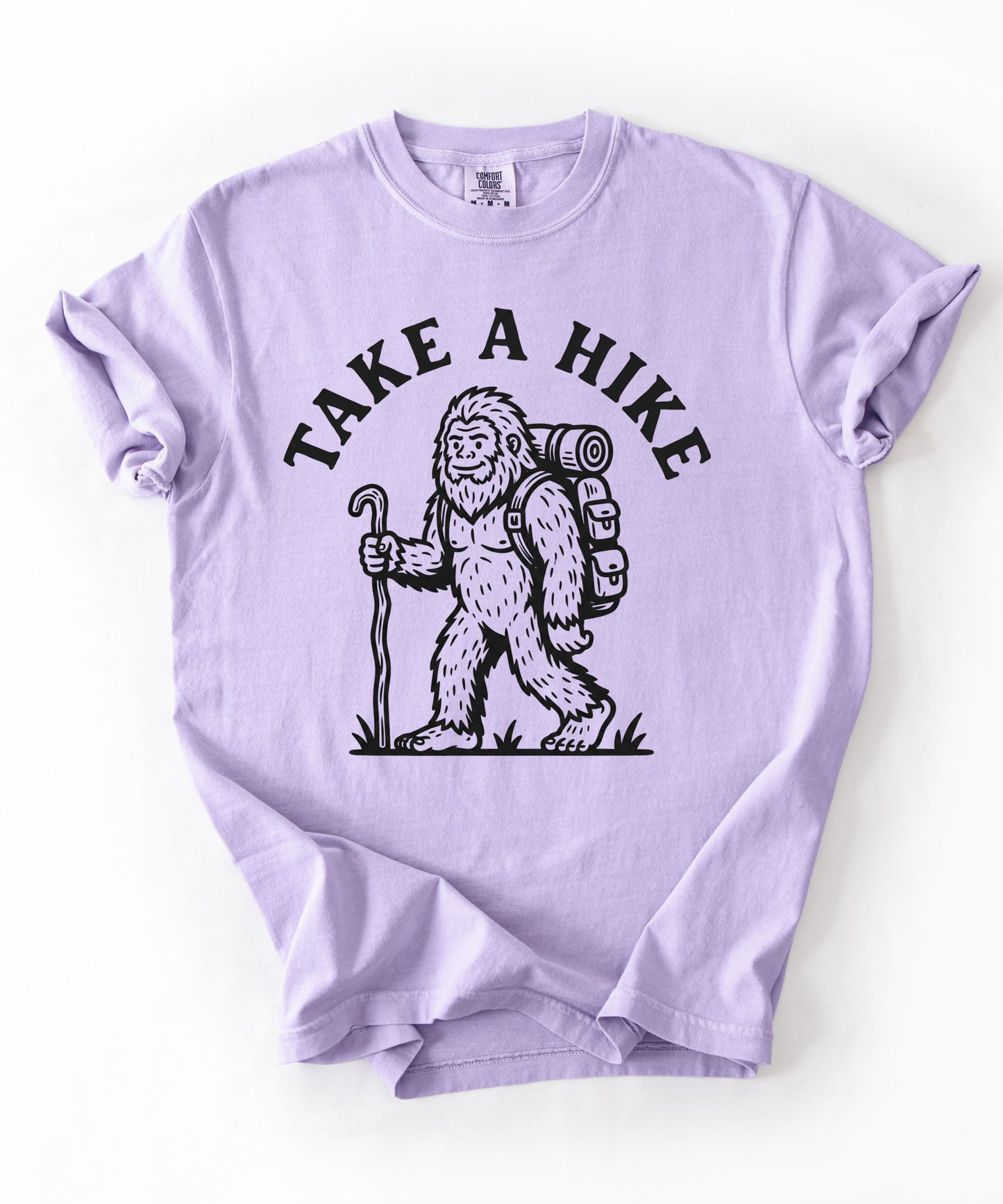 Take a Hike T-Shirt in Orchid — Bigfoot hiking graphic tee