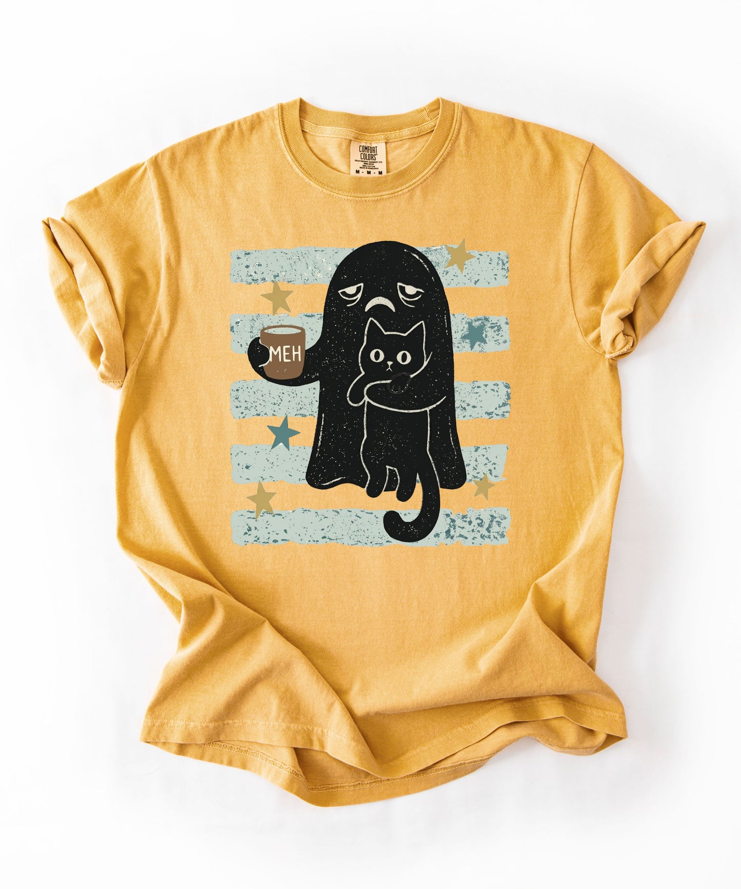 Grumpy Ghost & Black Cat Graphic Tee