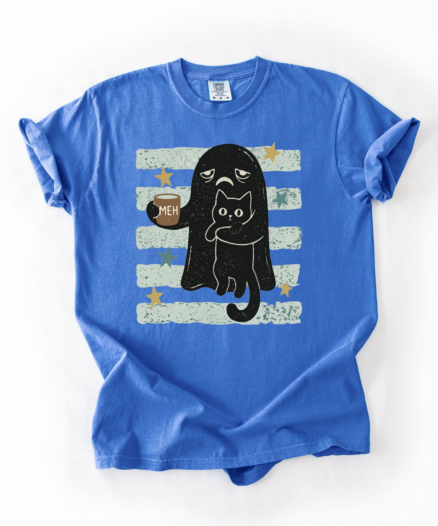 Grumpy Ghost & Black Cat Graphic Tee