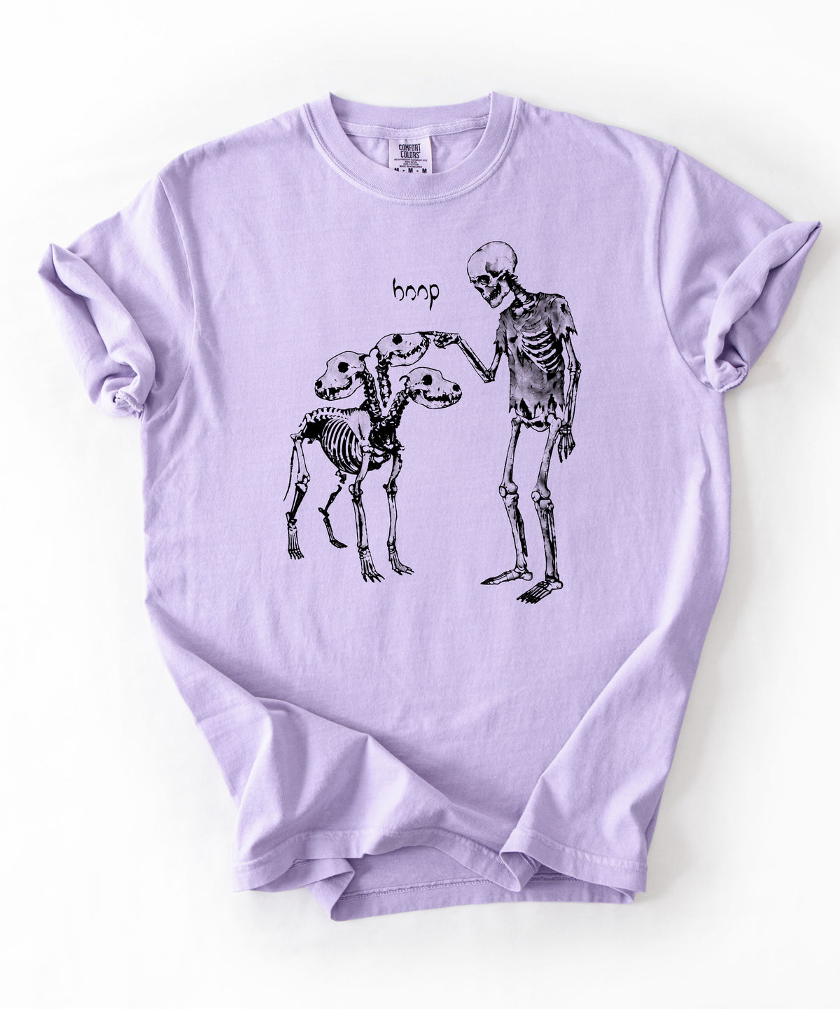 Orchid garment-dyed Boop Skeleton Cerberus graphic t-shirt — GodaStudio