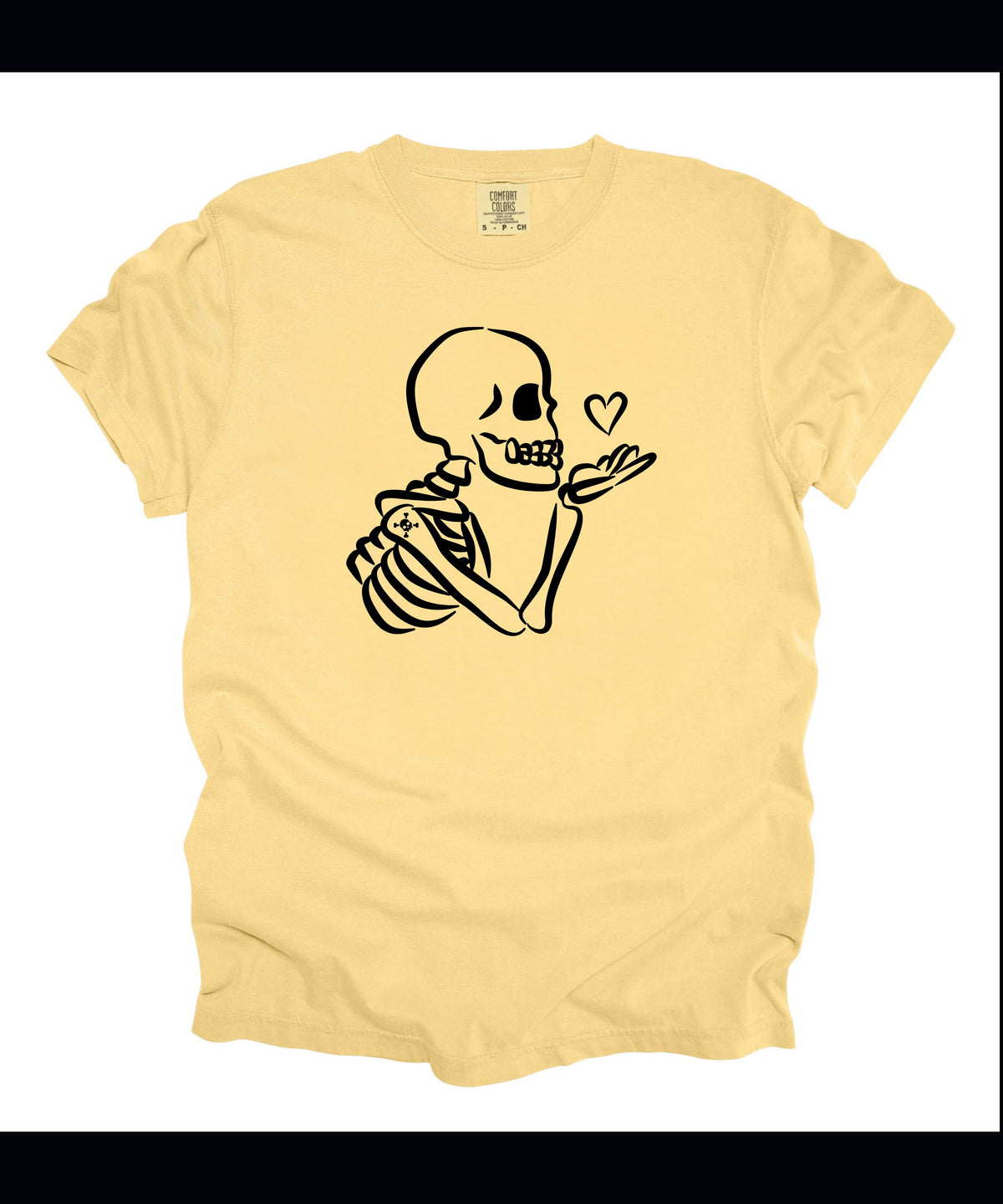Cute Skeleton Blowing Heart T-Shirt — Gothic HalloweenTee
