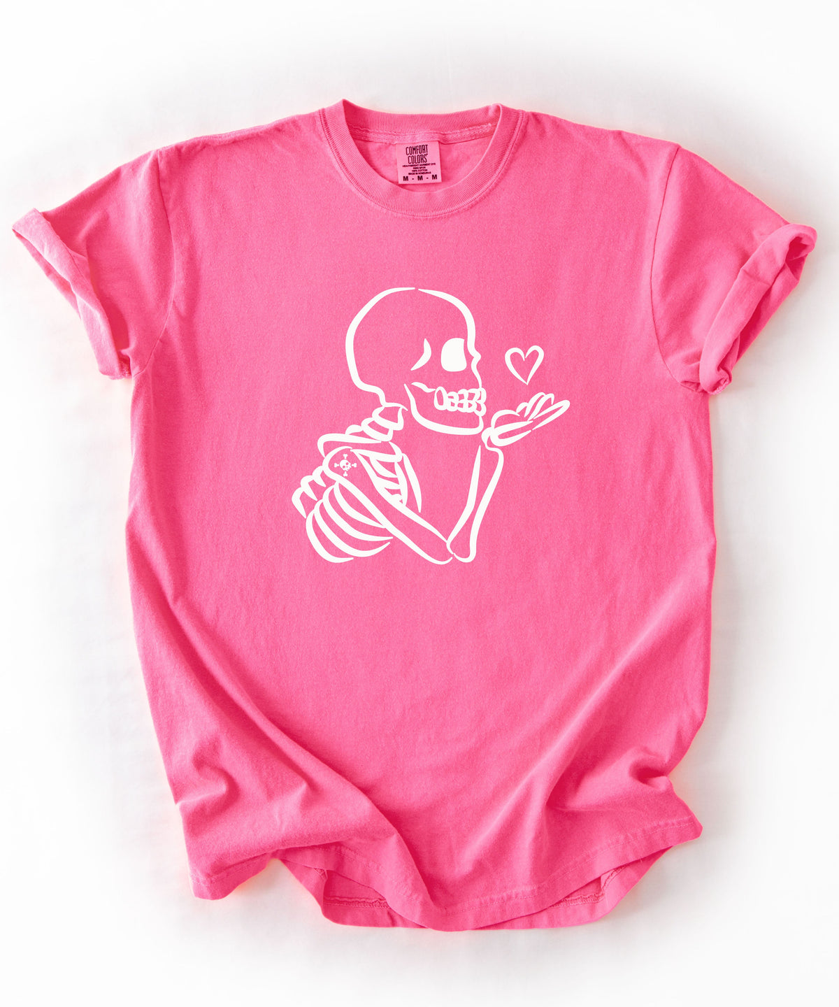 Cute Skeleton Blowing Heart T-Shirt — Gothic HalloweenTee
