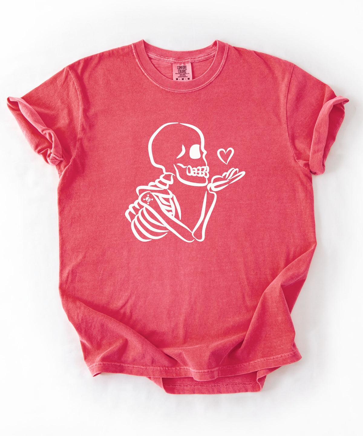 Cute Skeleton Blowing Heart T-Shirt — Gothic HalloweenTee