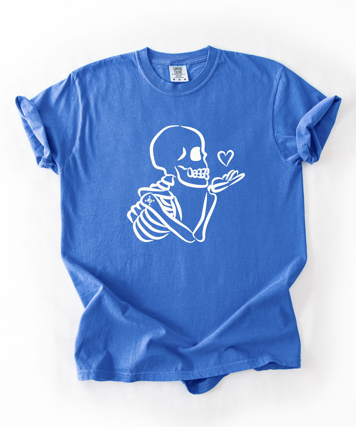 Cute Skeleton Blowing Heart T-Shirt — Gothic HalloweenTee