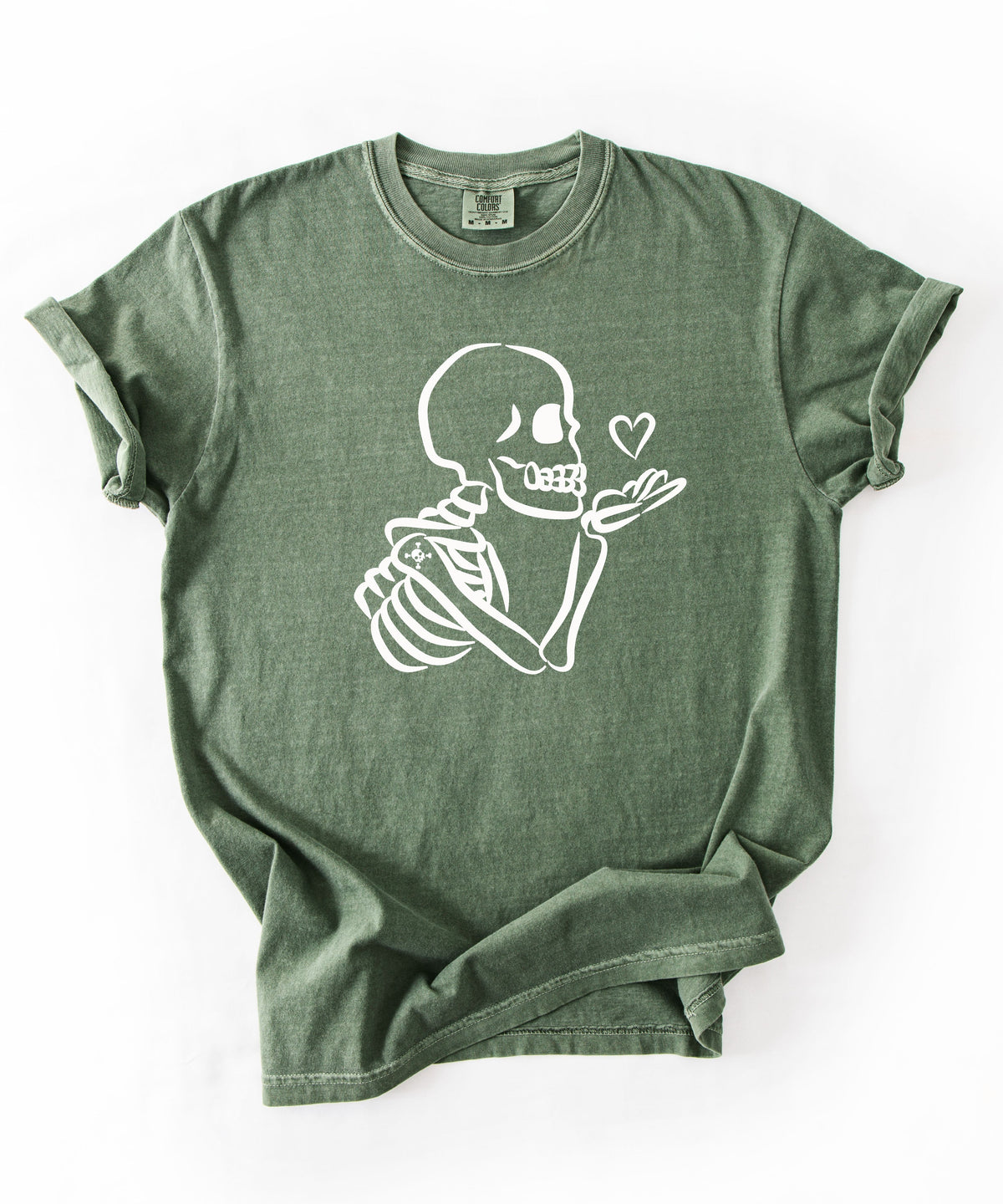 Cute Skeleton Blowing Heart T-Shirt — Gothic HalloweenTee