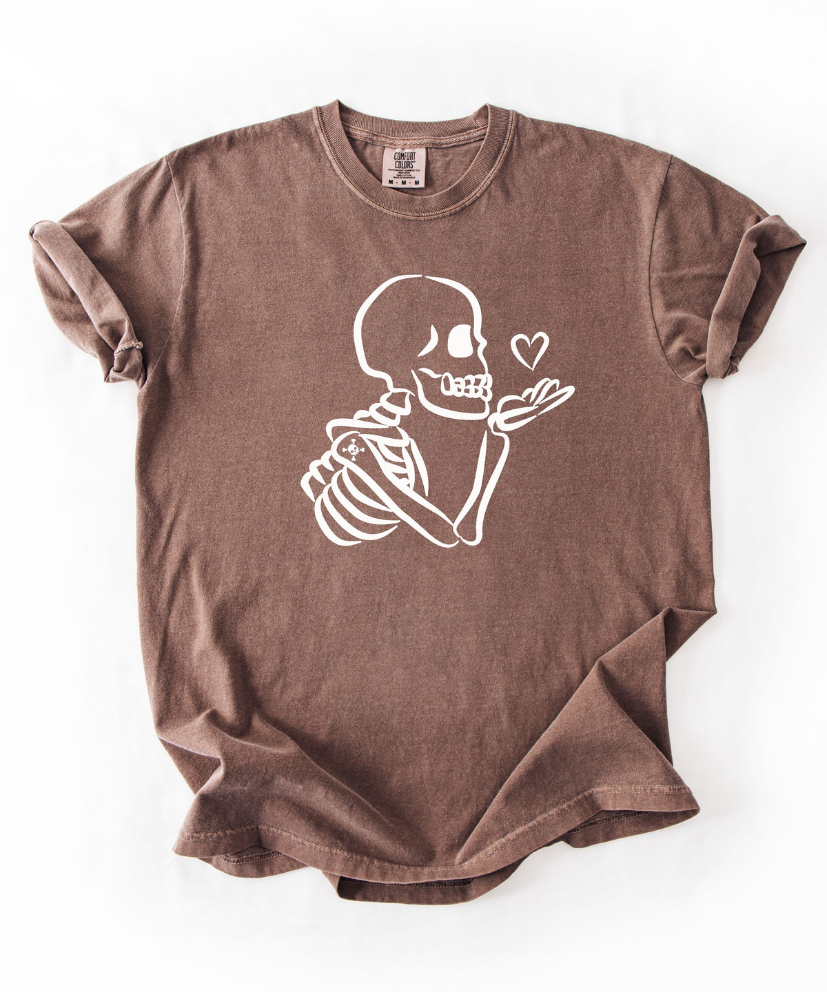 Cute Skeleton Blowing Heart T-Shirt — Gothic HalloweenTee