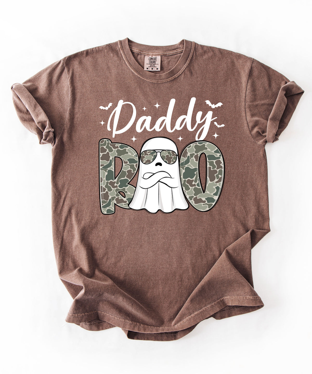 Mama And Daddy Boo T-Shirt — Camo Ghost Halloween Tee for Moms and Dads