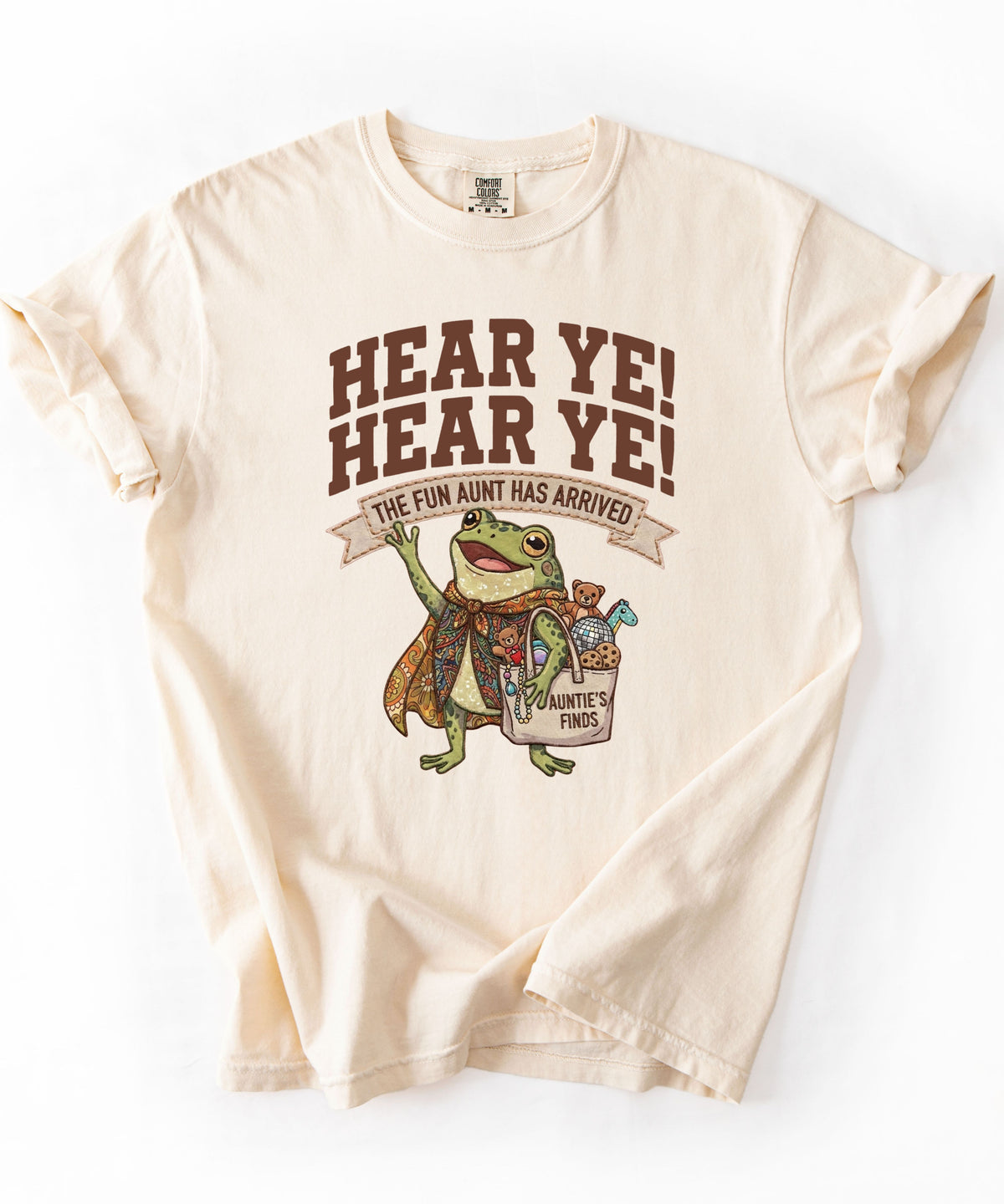 Frog Bard T-Shirt — “The Fun Aunt Has Arrived” Medieval Fantasy Tee