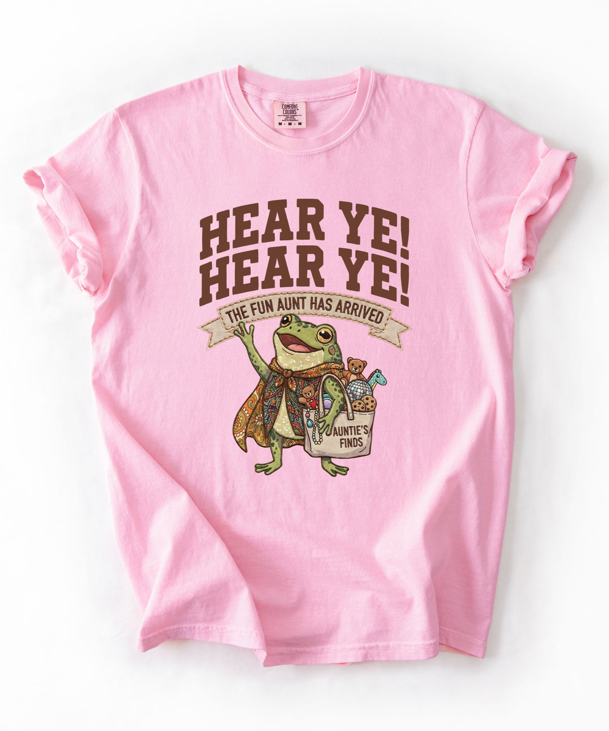 Frog Bard T-Shirt — “The Fun Aunt Has Arrived” Medieval Fantasy Tee