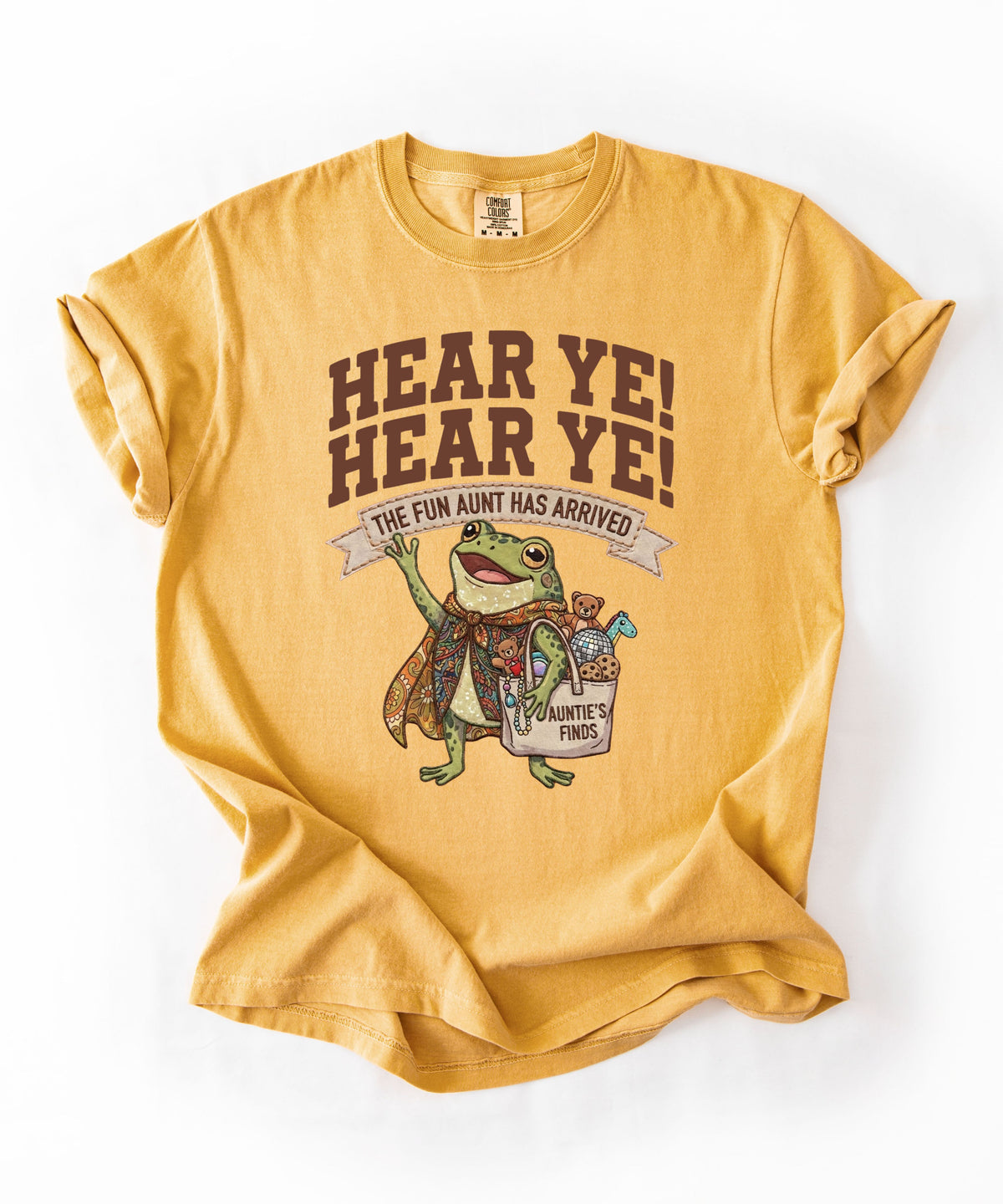 Frog Bard T-Shirt — “The Fun Aunt Has Arrived” Medieval Fantasy Tee