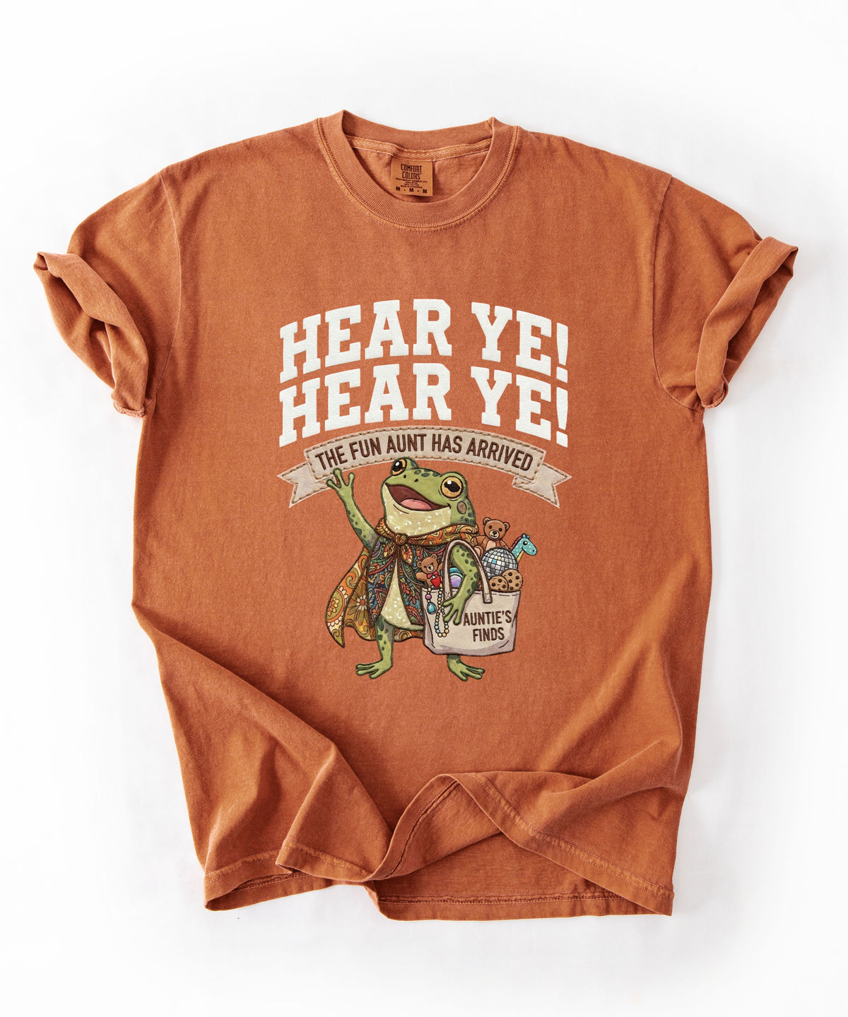 Frog Bard T-Shirt — “The Fun Aunt Has Arrived” Medieval Fantasy Tee