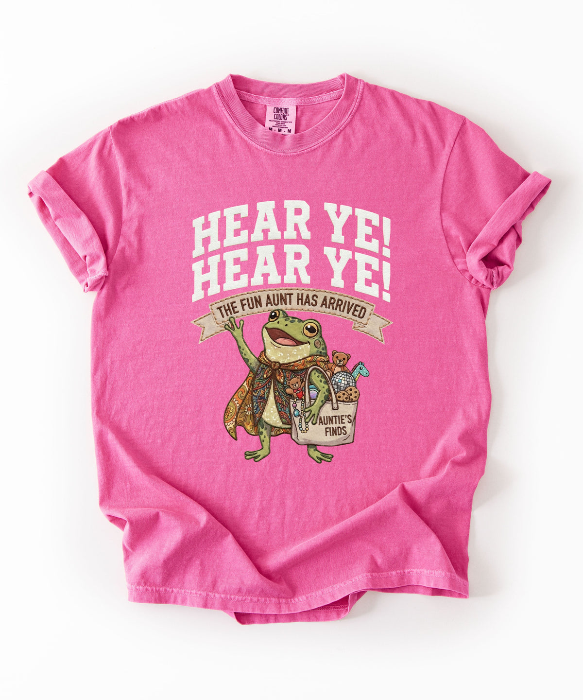 Frog Bard T-Shirt — “The Fun Aunt Has Arrived” Medieval Fantasy Tee