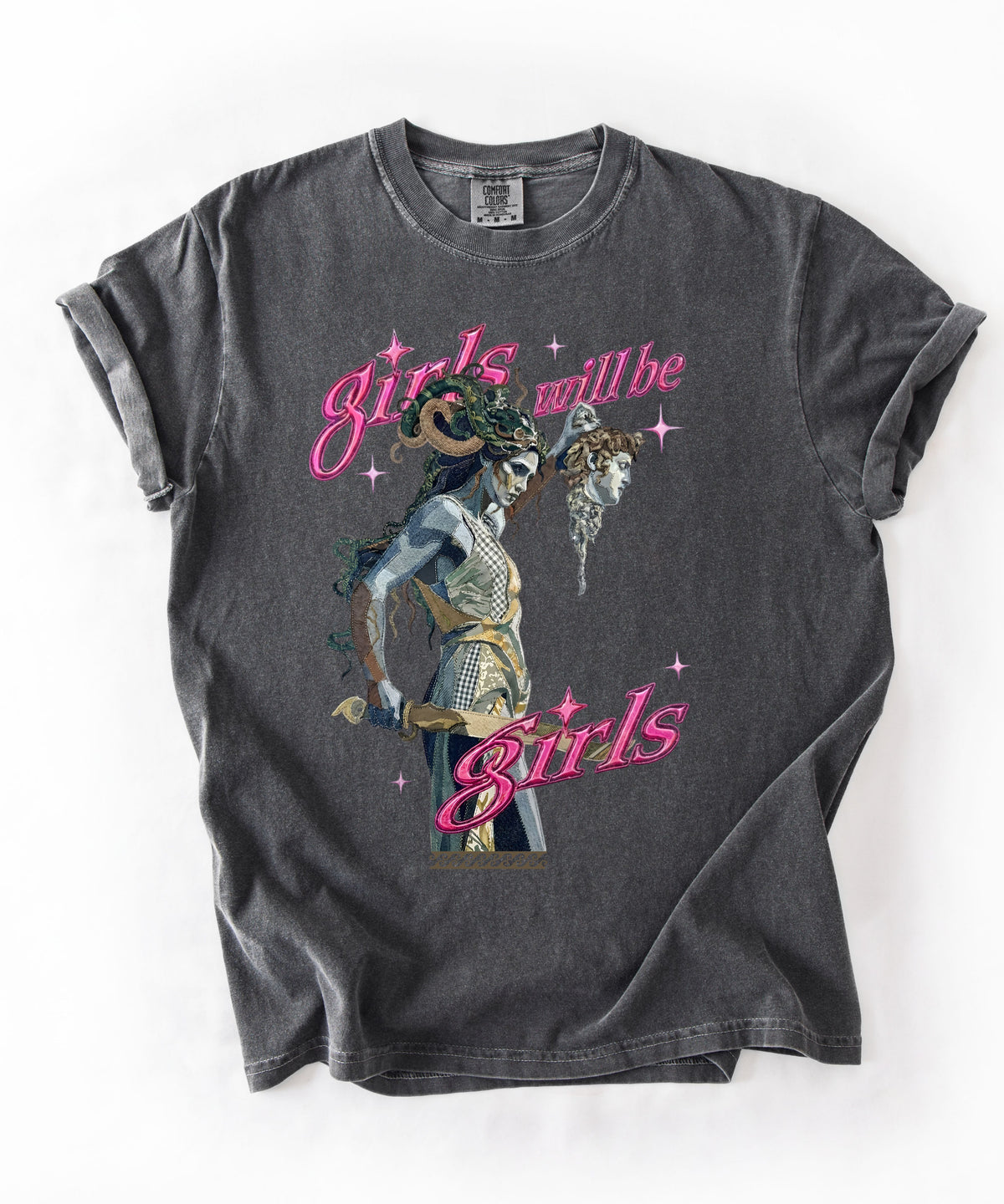 "Girls Will Be Girls" Medusa Graphic T-Shirt
