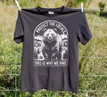Black Protect the Locals bear hiking T-shirt with wildlife graphic