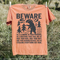 Beware Bear Graphic T-Shirt — Funny Camping Outdoors Tee