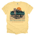 Born for the Back Country amateur division tee in Butter  garment-dyed cotton