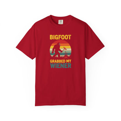 Bigfoot Grabbed My Weiner Unisex T shirt
