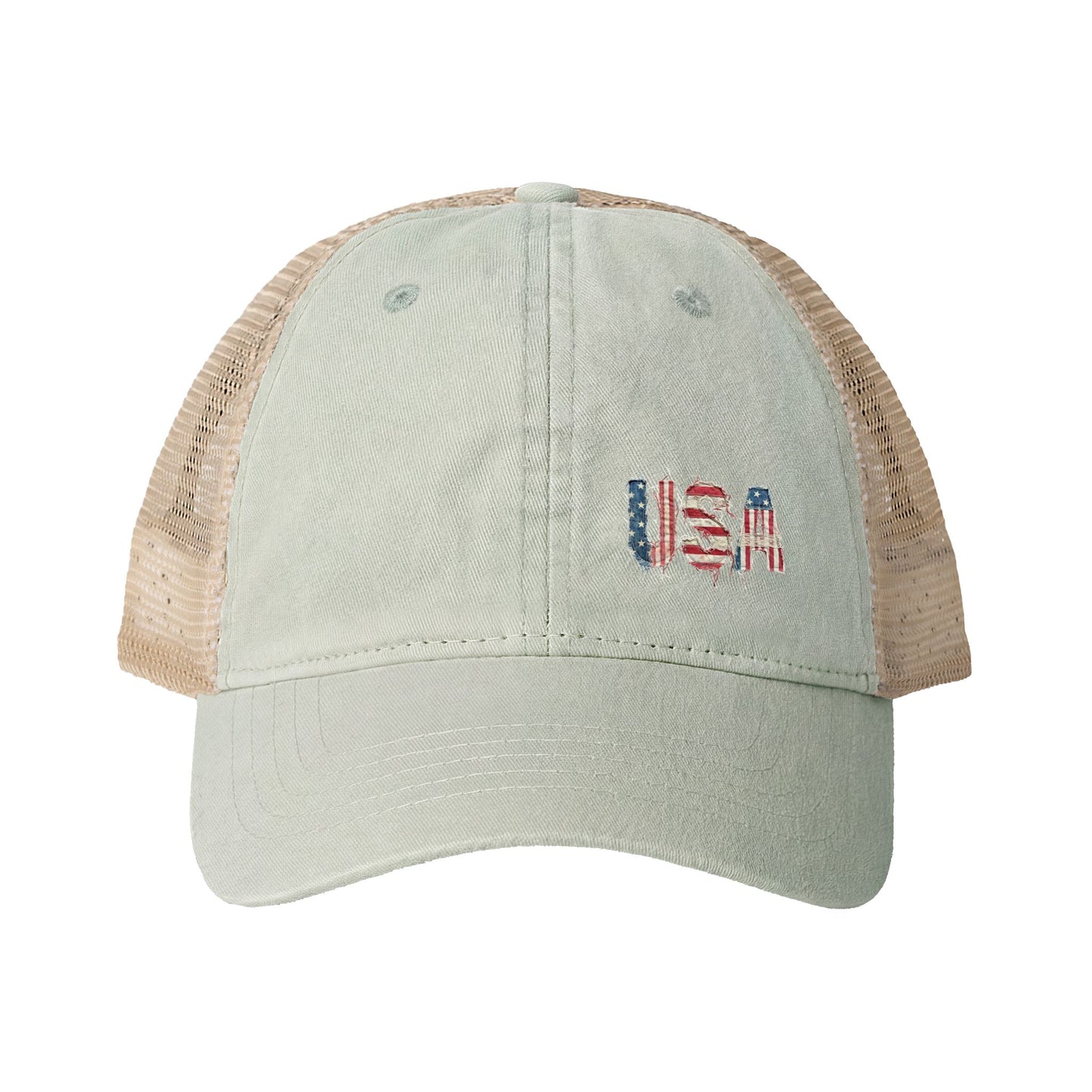 Women's patriotic Washed Mesh-Back Cap
