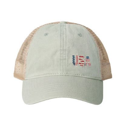 Women's patriotic Washed Mesh-Back Cap